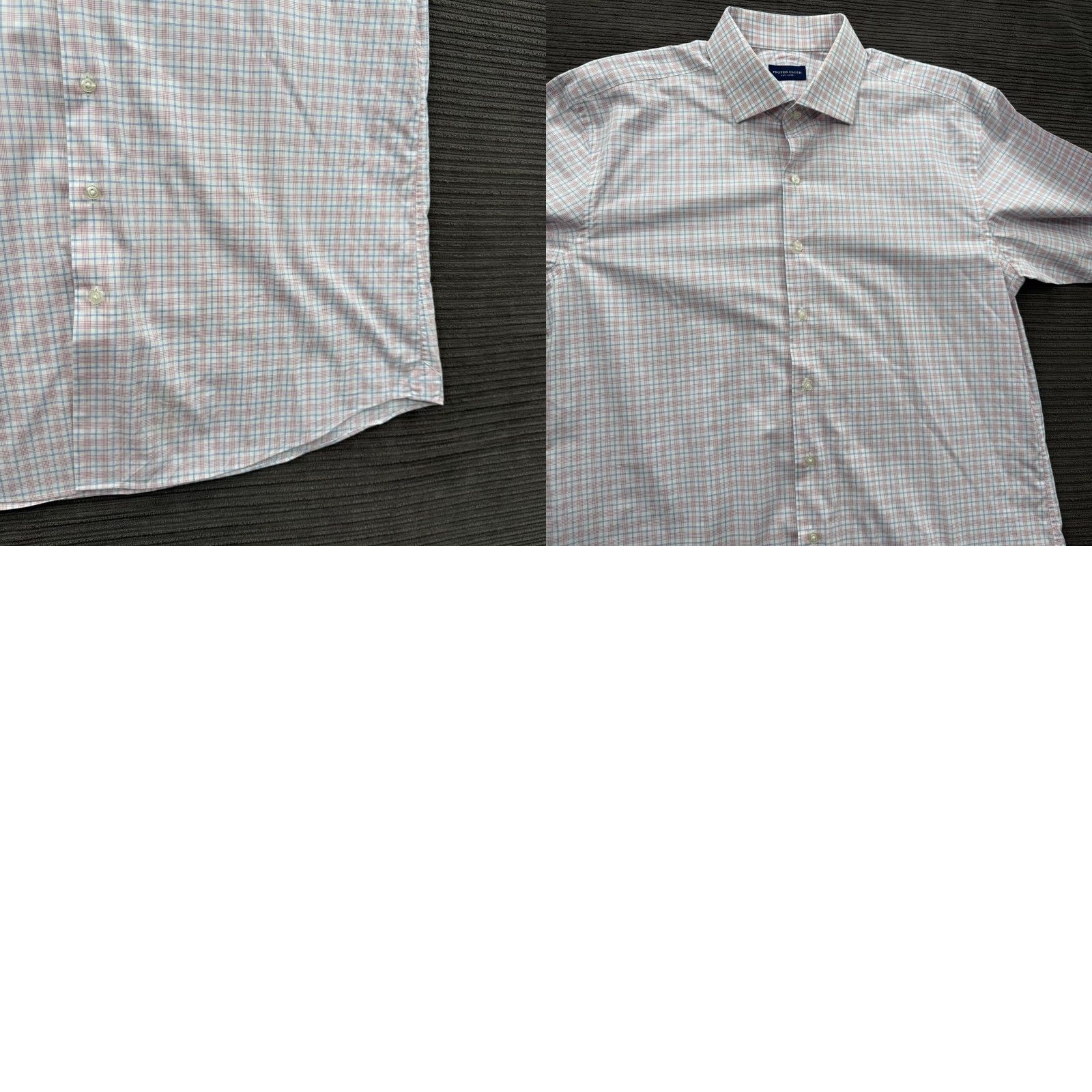 Proper Cloth Proper Cloth Shirt Men Dress Shirt Long Sleeve Check Pattern Multicolor Office 16 46in Regular Modern Preppy Mens Size US L / EU 52-54 / 3 - 8 Thumbnail
