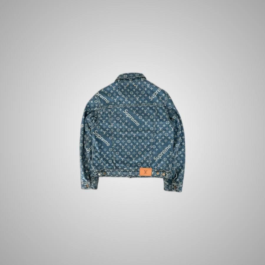 Louis Vuitton LOUIS VUITTON SUPREME BLUE & WHITE MONOGRAM DENIM Size US XL / EU 56 / 4 - 2 Thumbnail