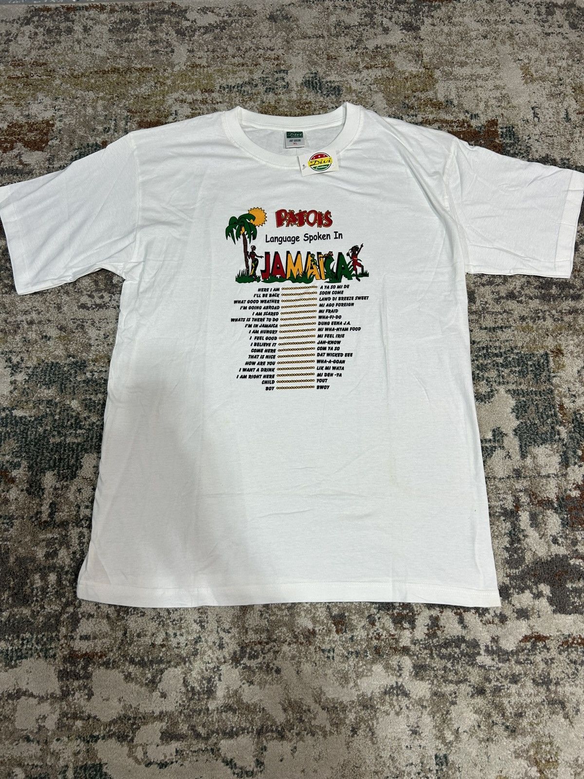 Y2K 90s Tourist Tee Jamaica Patois Tee