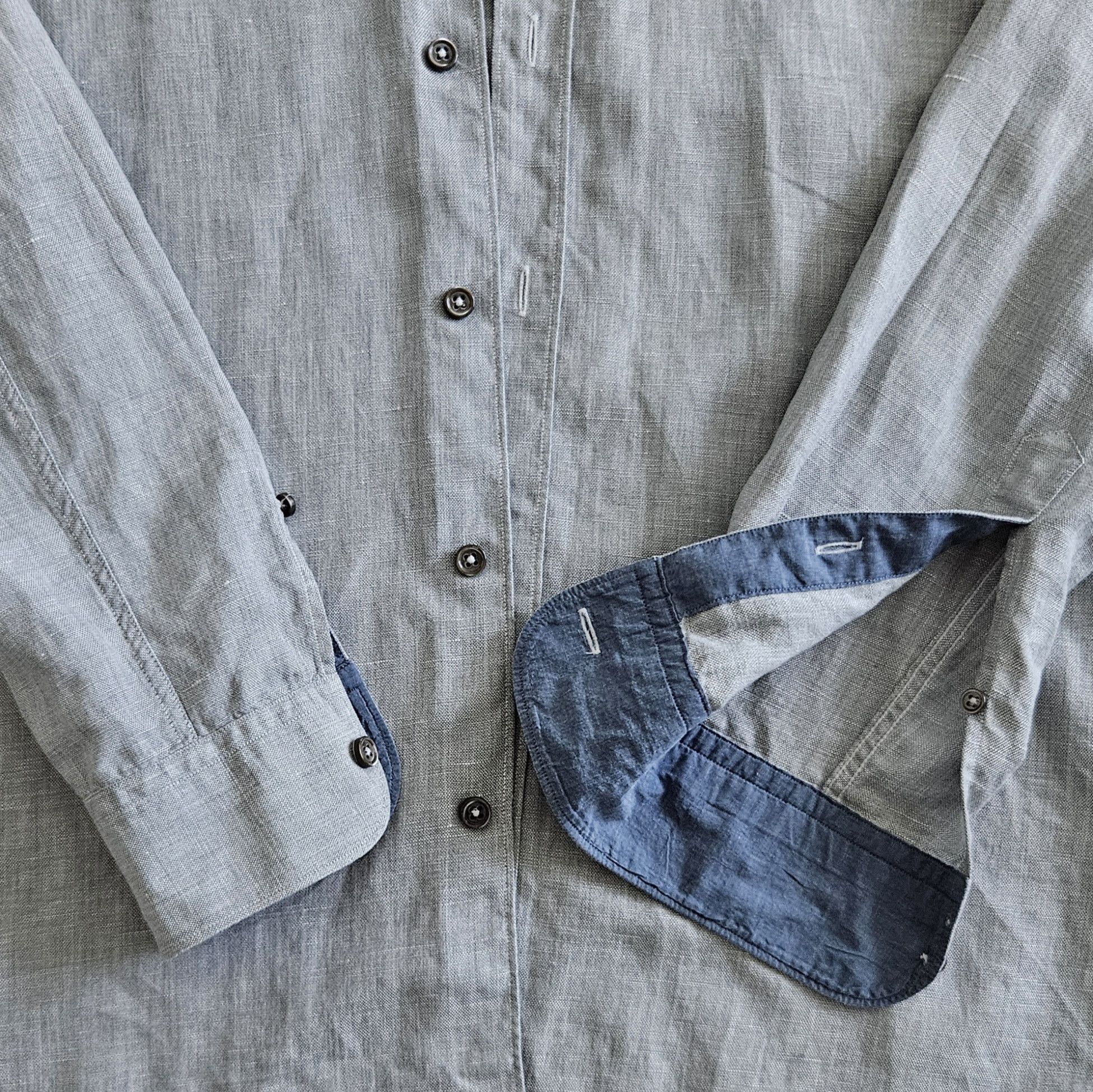 Ermenegildo Zegna Ermenegildo Zegna Grey Linen Blend Shirt – Size S Size US S / EU 44-46 / 1 - 4 Thumbnail