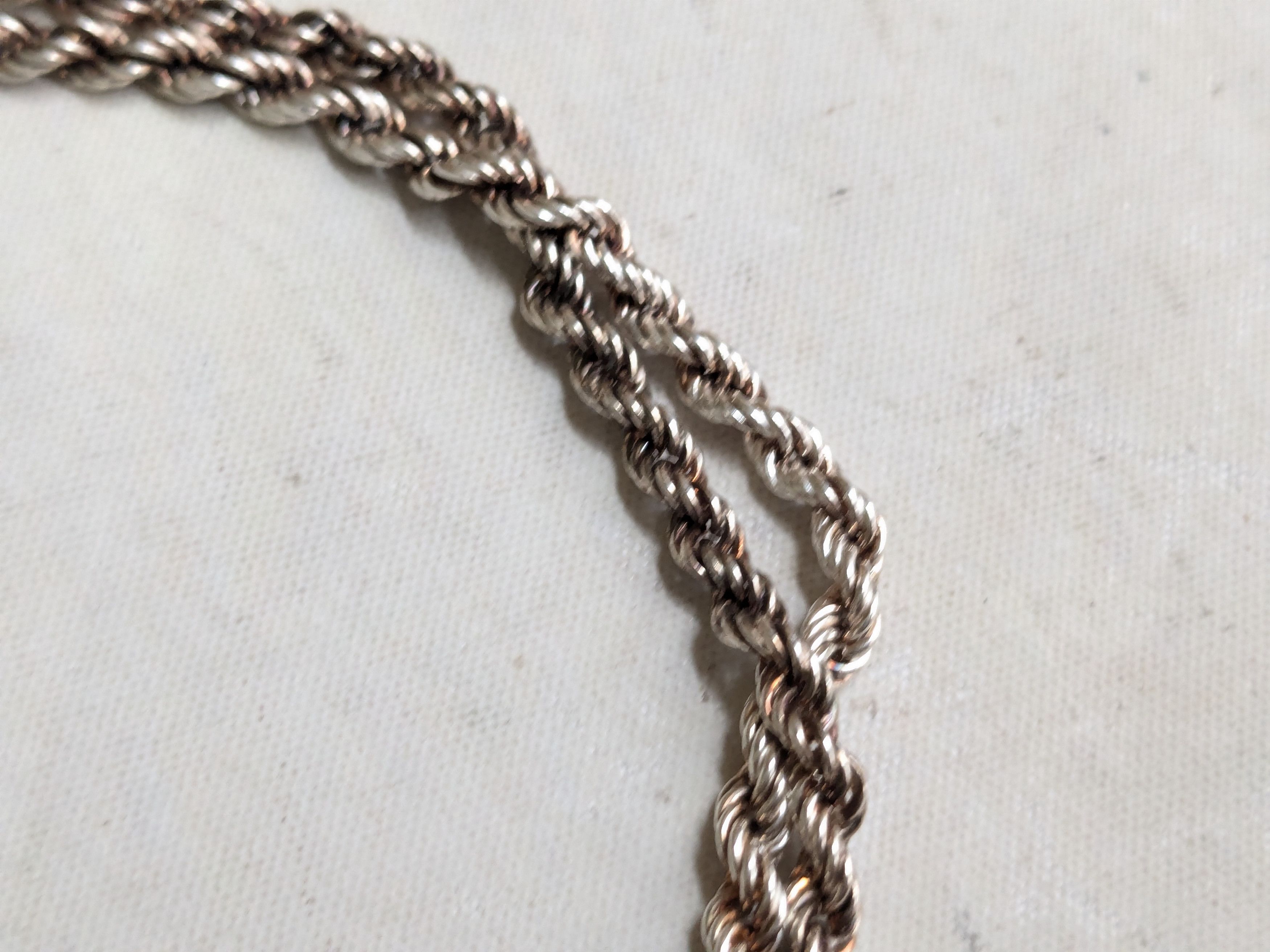 Jewelry Milor Sterling Silver Rope Necklace Twist 24" Size ONE SIZE - 3 Thumbnail