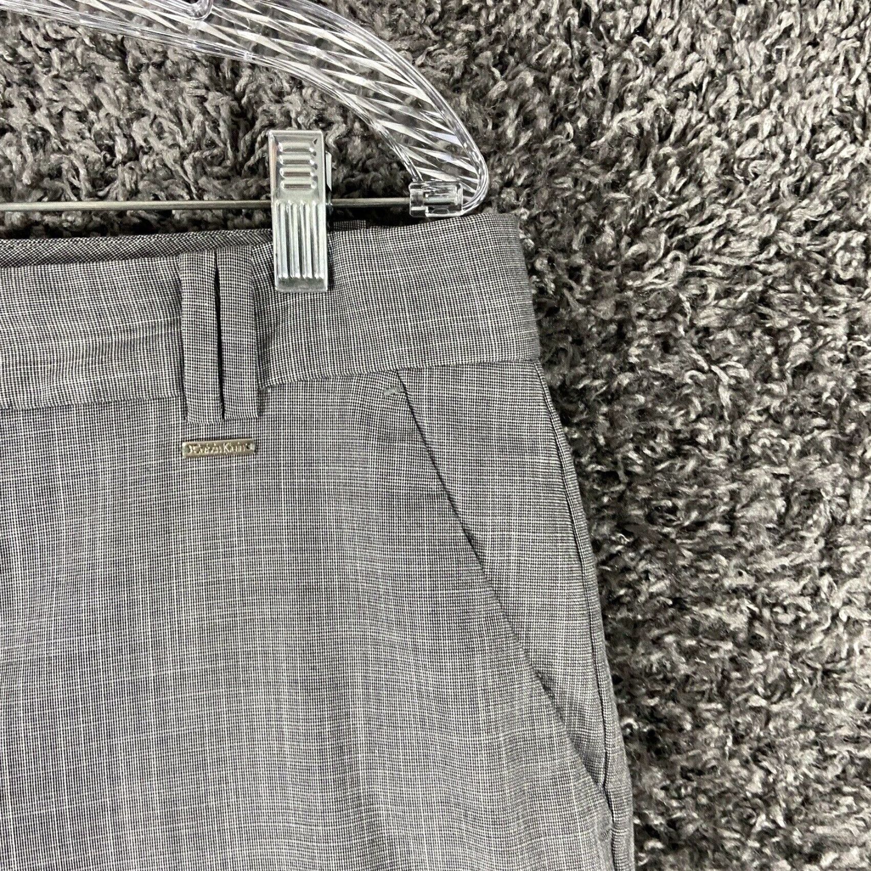 Calvin Klein Calvin Klein Plaid Dress Pants Womens 14 Gray Size 36" / US 14 / IT 50 - 3 Thumbnail