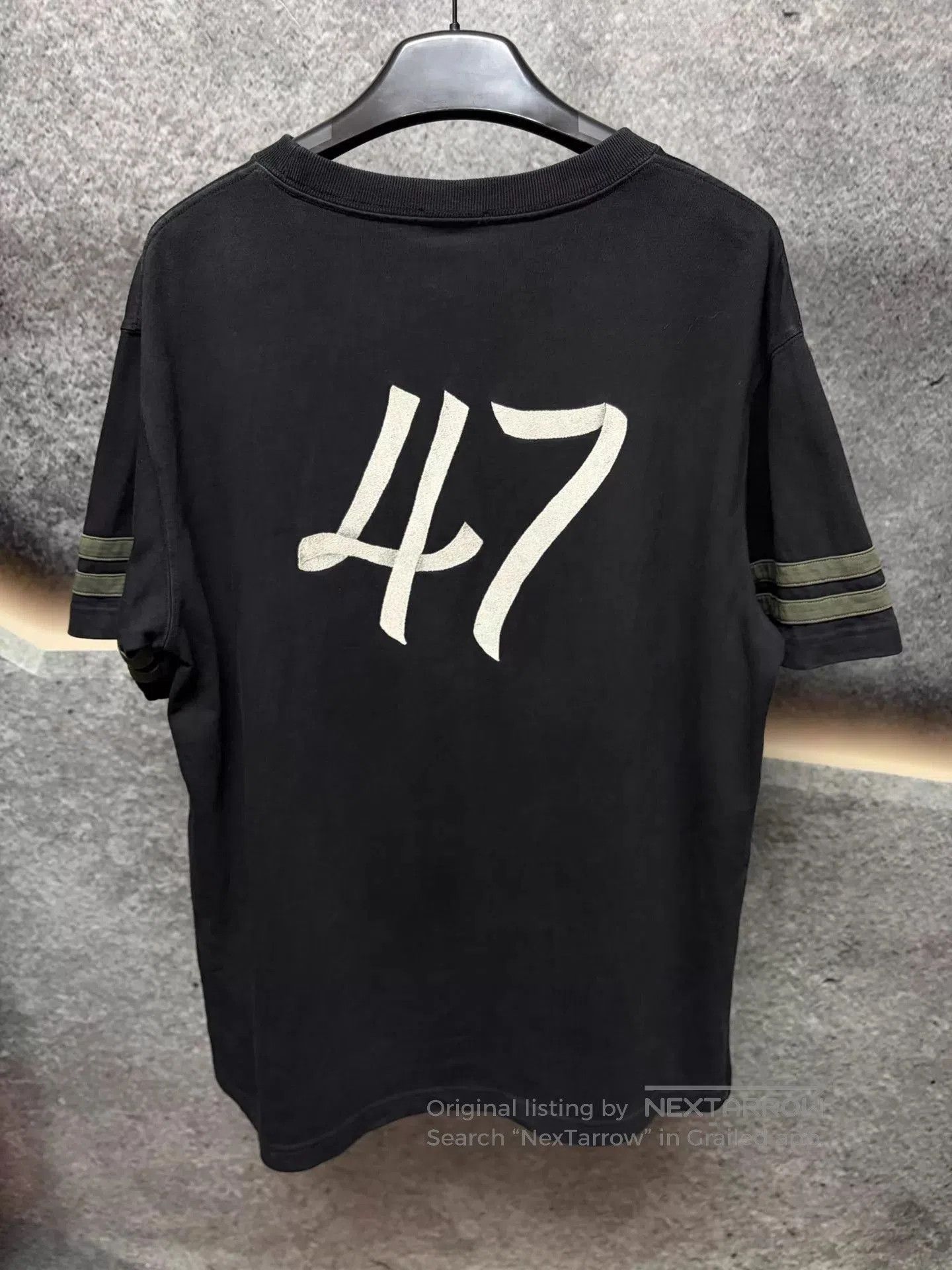 Dior Black Short Sleeve Graphic Tee with Striped Sleeves. Size US L / EU 52-54 / 3 - 2 Thumbnail