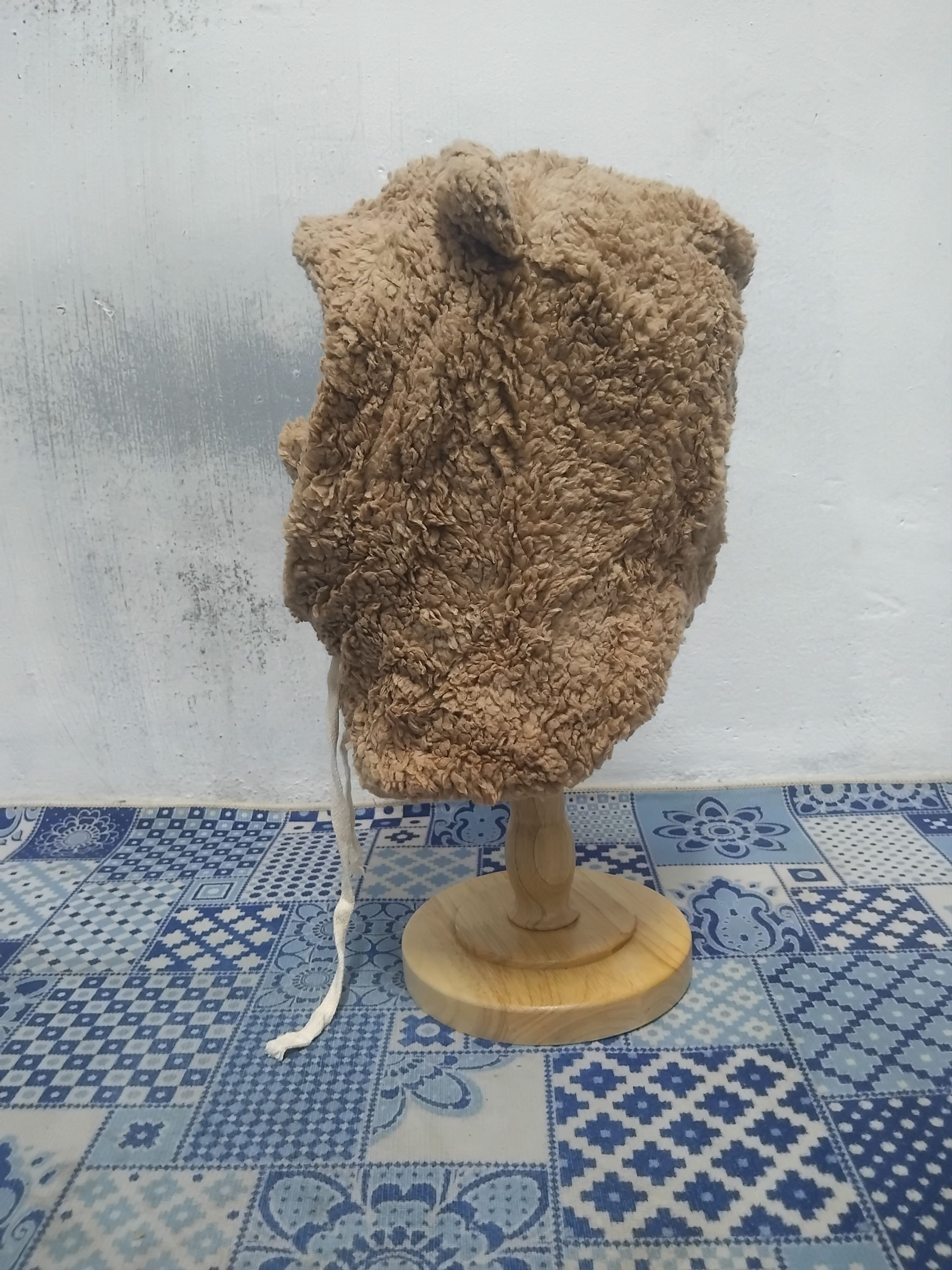 Japanese Brand Bear Beige balaclava hat Size ONE SIZE - 4 Thumbnail