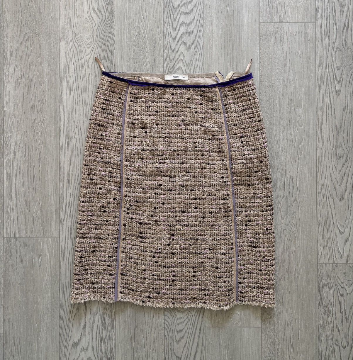 Prada Prada Wool Tweed Midi Skirt Size 27" / US 4 / IT 40 - 1 Thumbnail