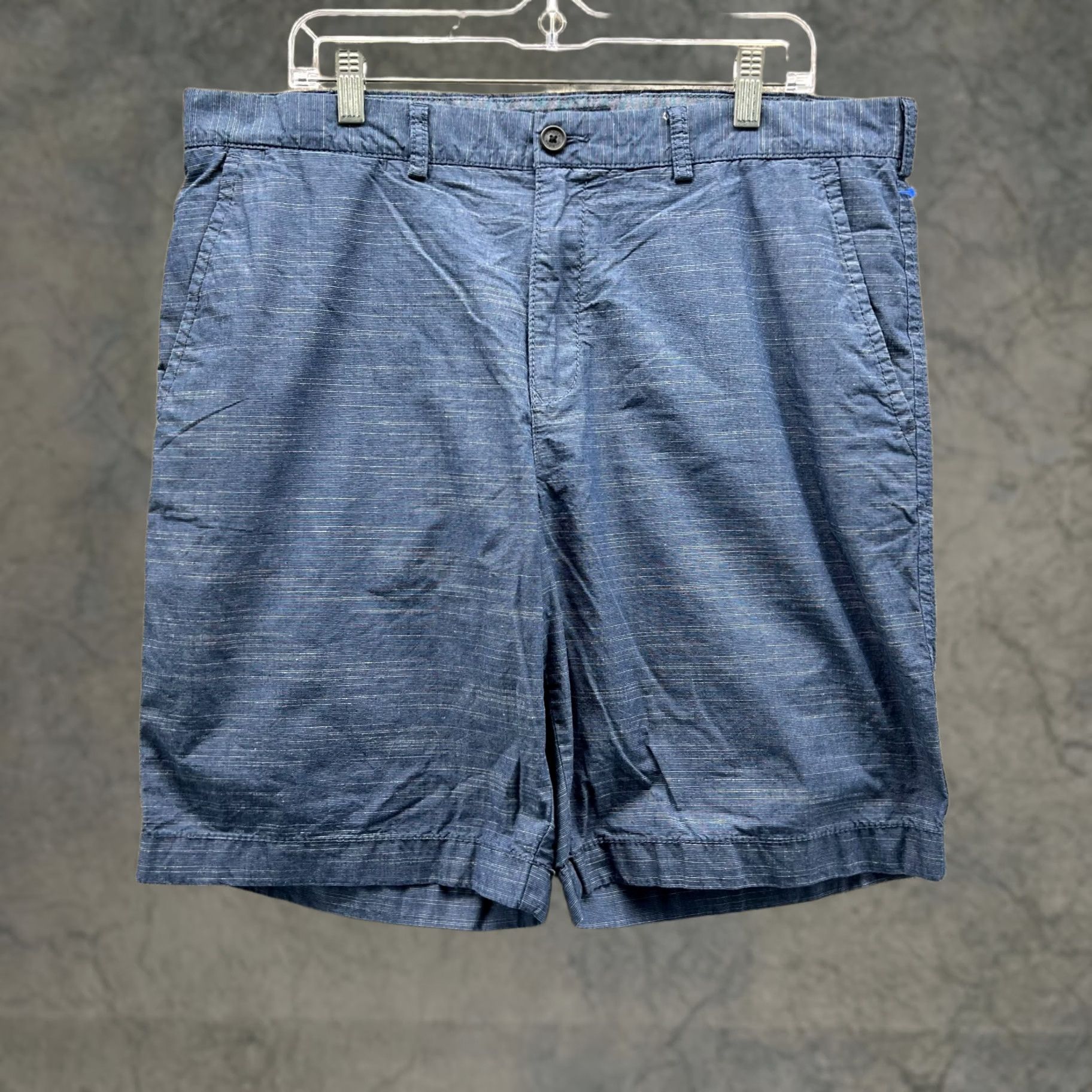 Tommy Hilfiger Tommy Hilfiger Shorts Men 38 Chino Flat Casual Cotton Heather Blue Golf Casual Mens Shorts 38 Blue Cotton Chino Front Pocket Button Size US 38 / EU 54 - 1 Thumbnail