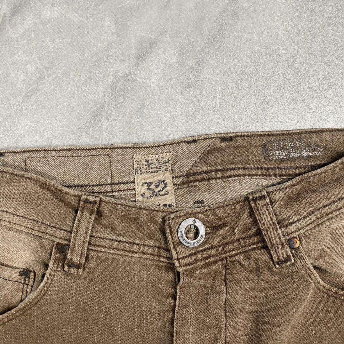 Volcom Rare Vintge y2k Volcom Skateboard Washed Brown Jeans Size US 31 - 9 Thumbnail