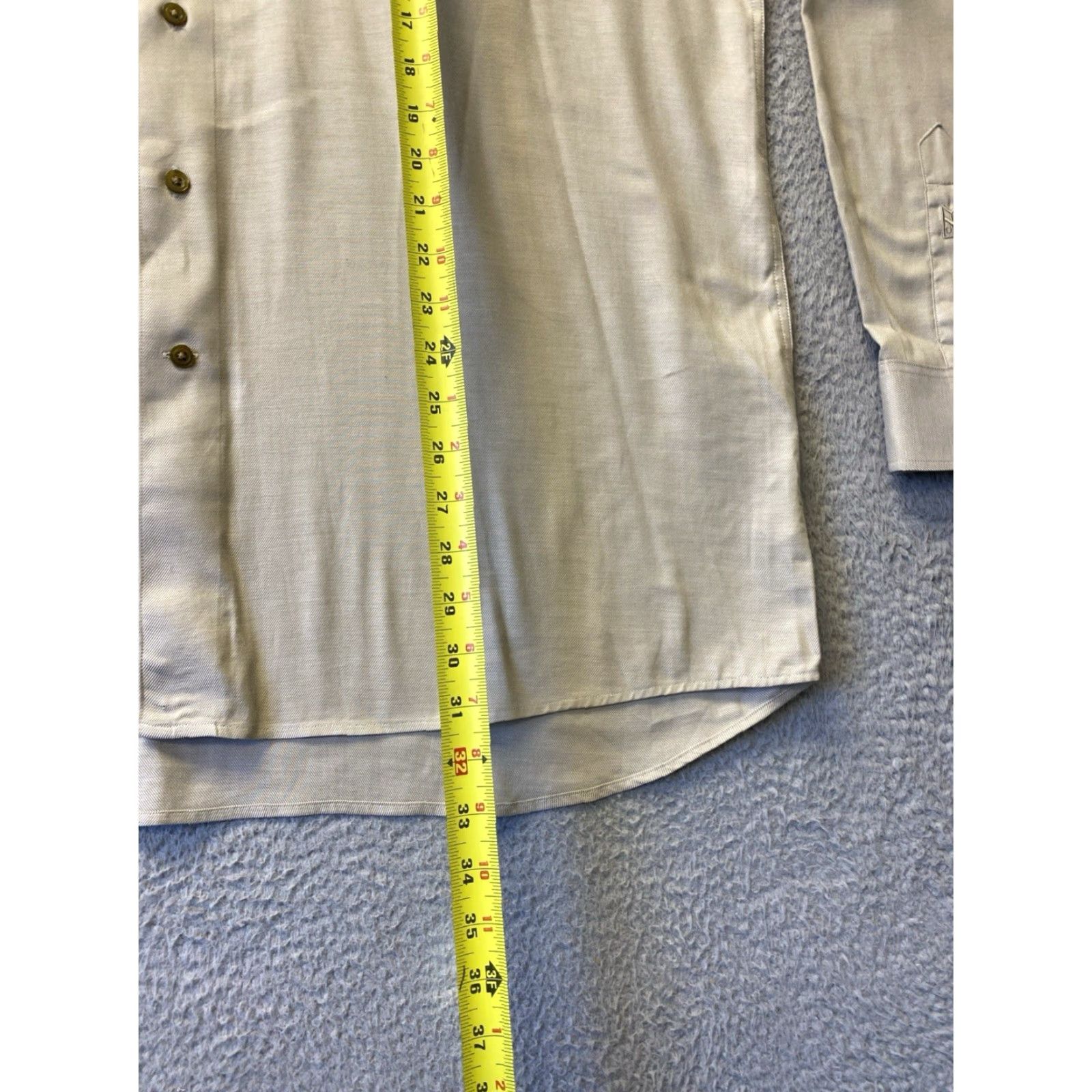 Cutter & Buck Cutter & Buck Men's Tan Long Sleeve Dress Shirt XL - Classic Fit, Button-Down, Wrinkle Resistant Size 46R - 5 Thumbnail