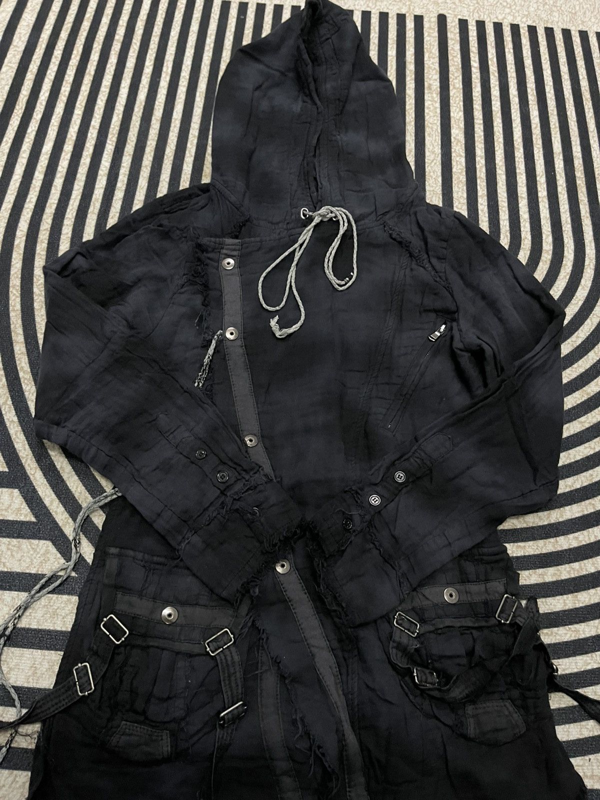 semanticdesign 2000s SEMANTIC DESIGN ASYMMETRICAL GRUNGE LONG HOOD JACKET Size US S / EU 44-46 / 1 - 10 Thumbnail