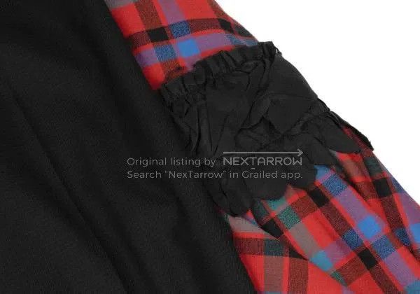Comme des Garcons Comme des Garcons size S Black vintage tartan Baroque styl Size 23" - 8 Thumbnail