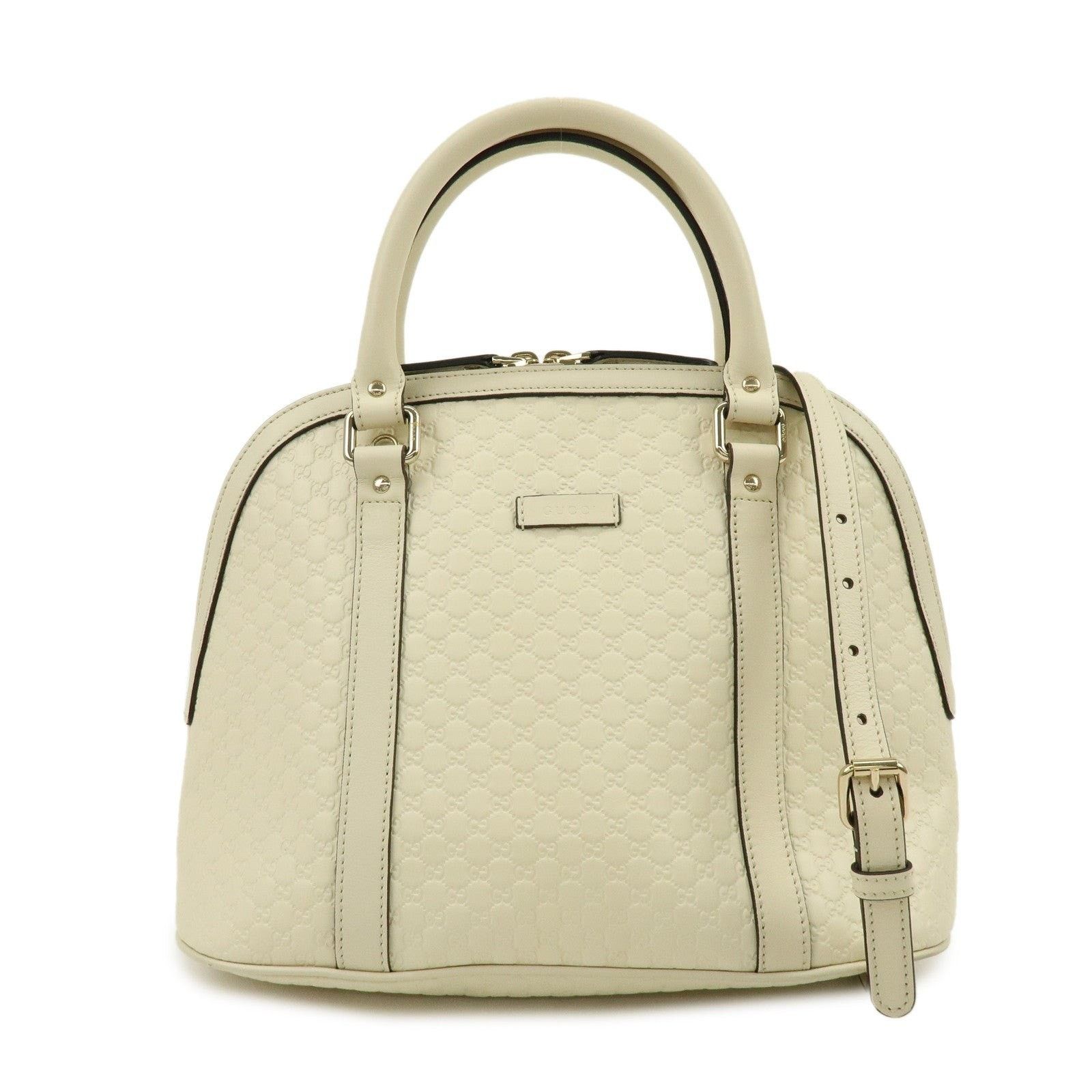 Gucci Gucci Microguccissima Dome Calfskin Shoulder Bag Cream Size ONE SIZE - 1 Thumbnail