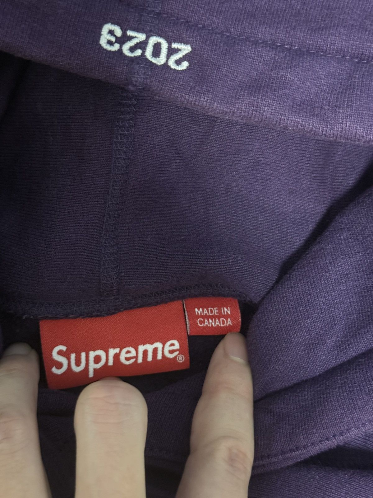 Supreme Supreme fw23 purple on purple box logo hooded sweatshirt Size US XL / EU 56 / 4 - 4 Thumbnail