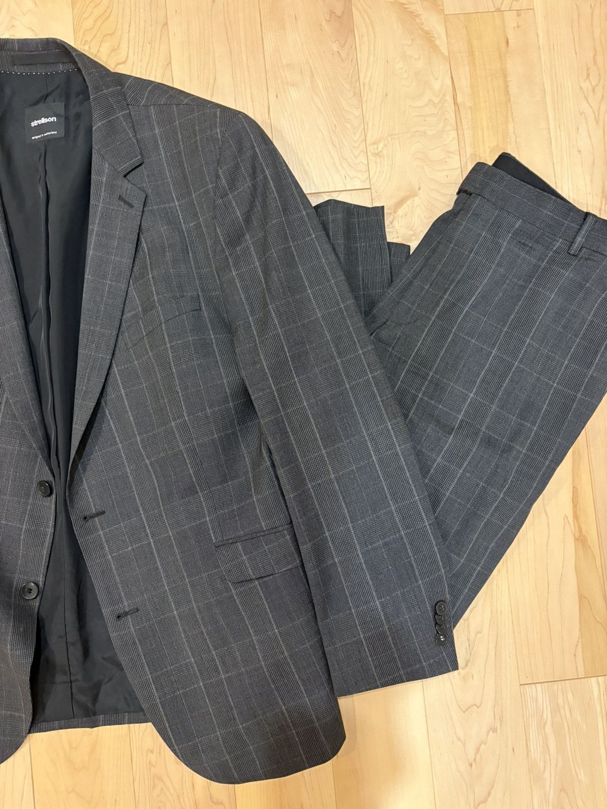 Strellson Strellson Marzotto Italy Wool Blend Suit Modern Fit, 2-Piece Size 44R - 3 Thumbnail