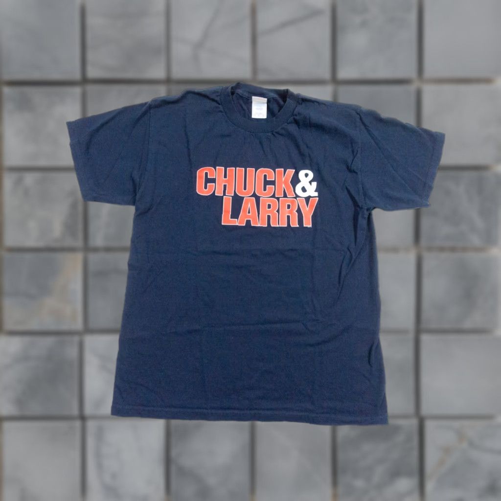 Vintage VINTAGE Chuck & Larry Movie Shirt Men Large Blue Crew Neck T-Shirt 80s 90s Promo Logo Tee Brand Tennessee River Mens Size US L / EU 52-54 / 3 - 1 Thumbnail