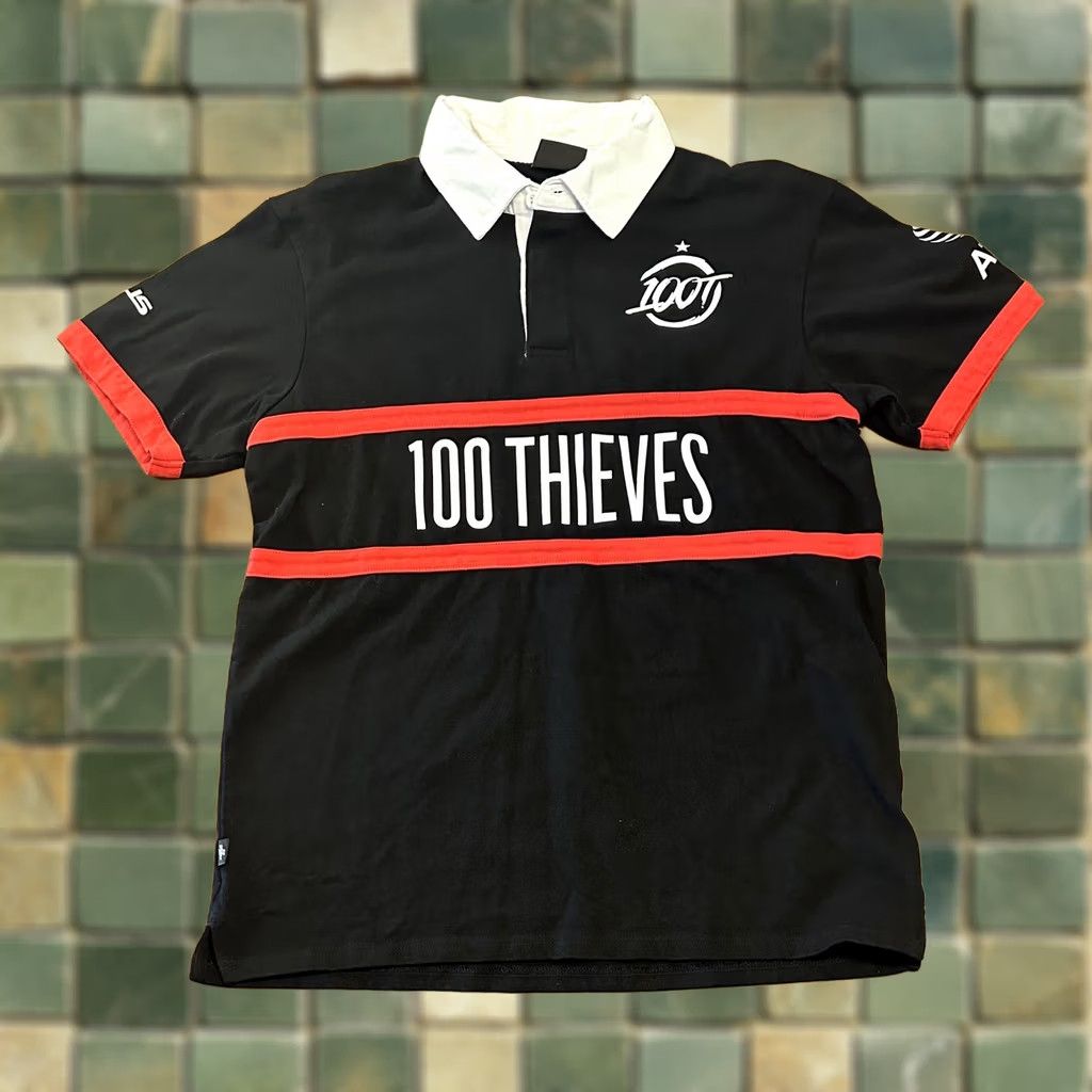 100 Thieves VINTAGE? 100 Thieves 2022 Jersey Polo Shirt Sleeve Medium Nadeshot Drake Optic CoD Size US M / EU 48-50 / 2 - 1 Thumbnail