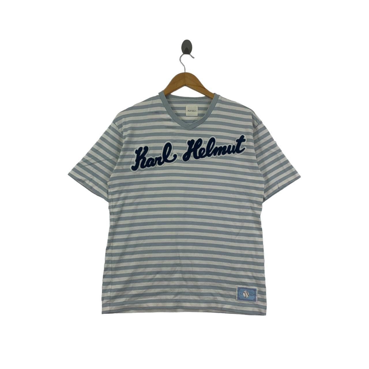 Karl Helmut Vintage KARL HELMUT JAPAN Embossed Logo Tee Shirt Top Size M / US 6-8 / IT 42-44 - 1 Thumbnail