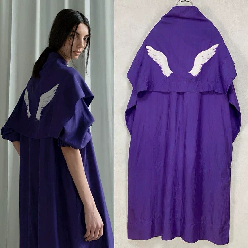 Y's Y's Wing print purple coat Size US S / EU 44-46 / 1 - 1 Thumbnail