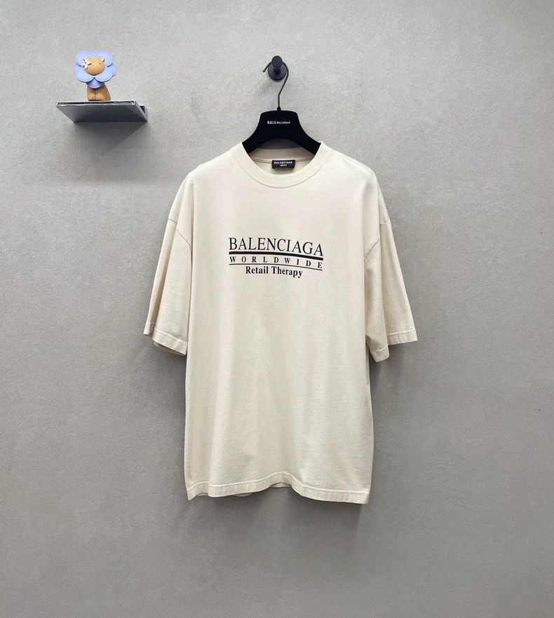 Balenciaga Vintage Plain Short Sleeve T-Shirt