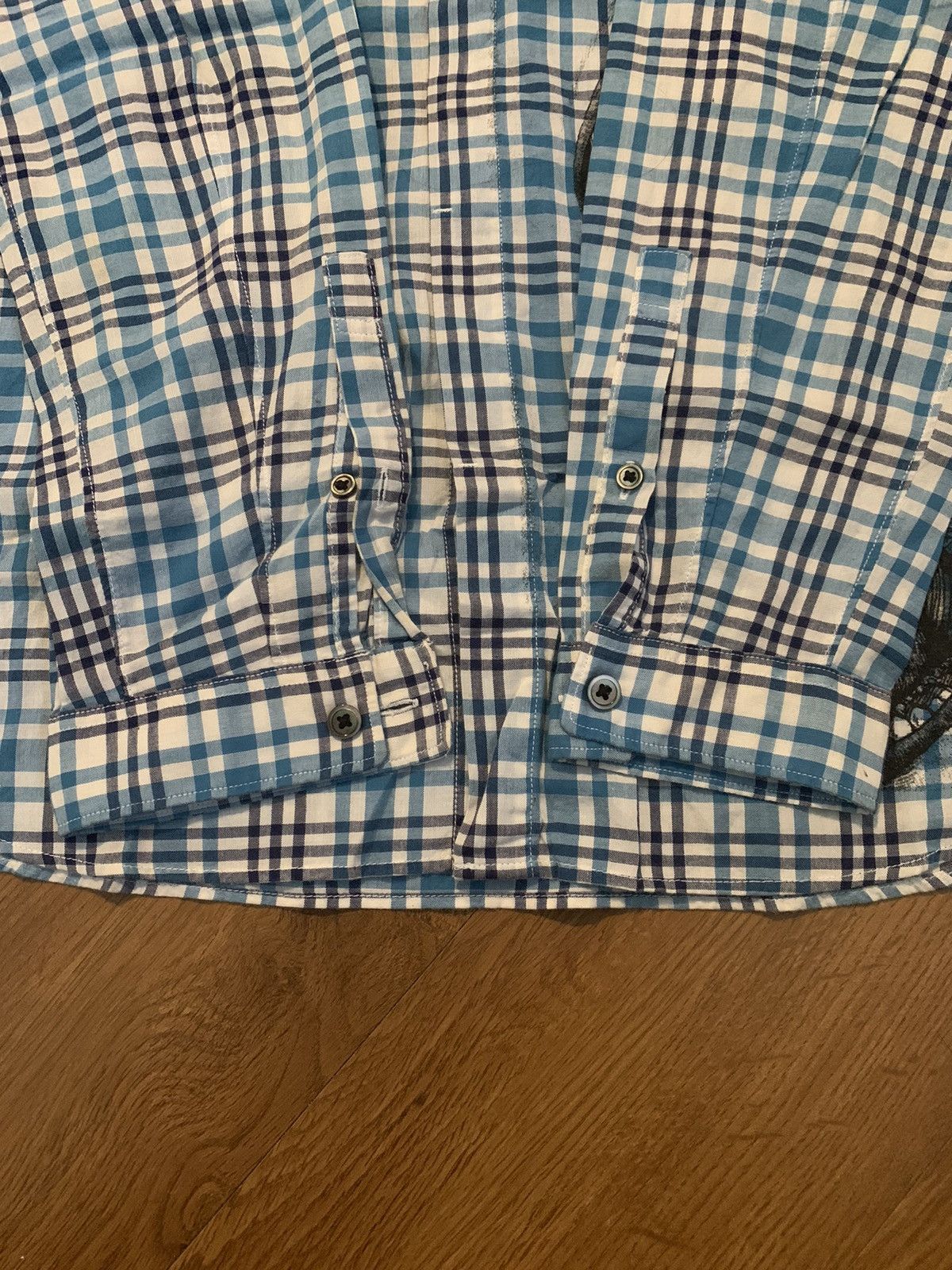 Japanese Brand × Undercover × Uniqlo UNDERCOVER X UNIQLO printed plaid shirt gothic vkei style Size US M / EU 48-50 / 2 - 8 Thumbnail