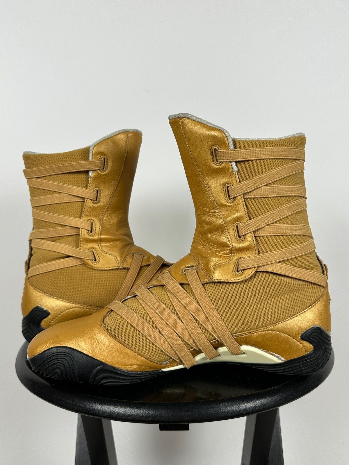 Puma 2000s Vintage Puma High Moto Wrestling Y2K Leather Sneakers Size US 8 / EU 41 - 15 Thumbnail