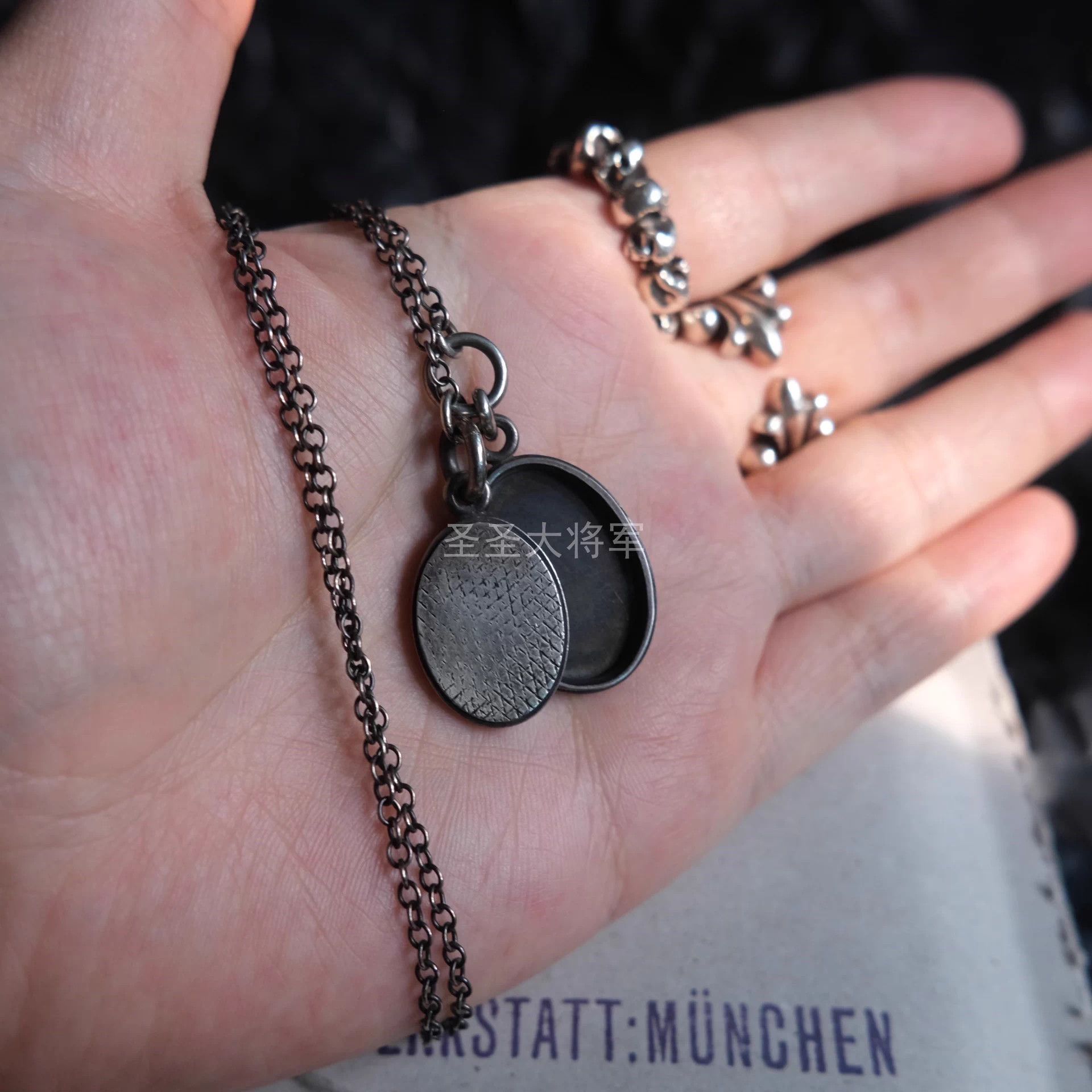 Werkstatt Munchen Werkstatt Munchen M3861 Distressed 2 Silver Tag Necklace Size ONE SIZE - 5 Thumbnail