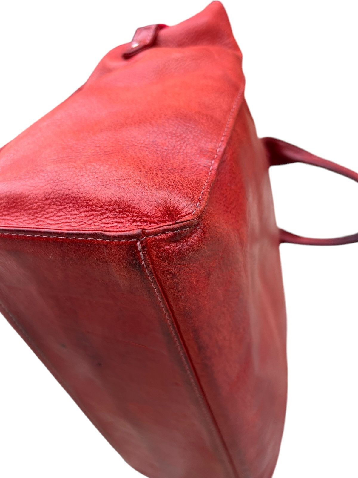Japanese Brand Vintage PICCINO Tokyo Stains Patina Leather Bag Size ONE SIZE - 14 Thumbnail