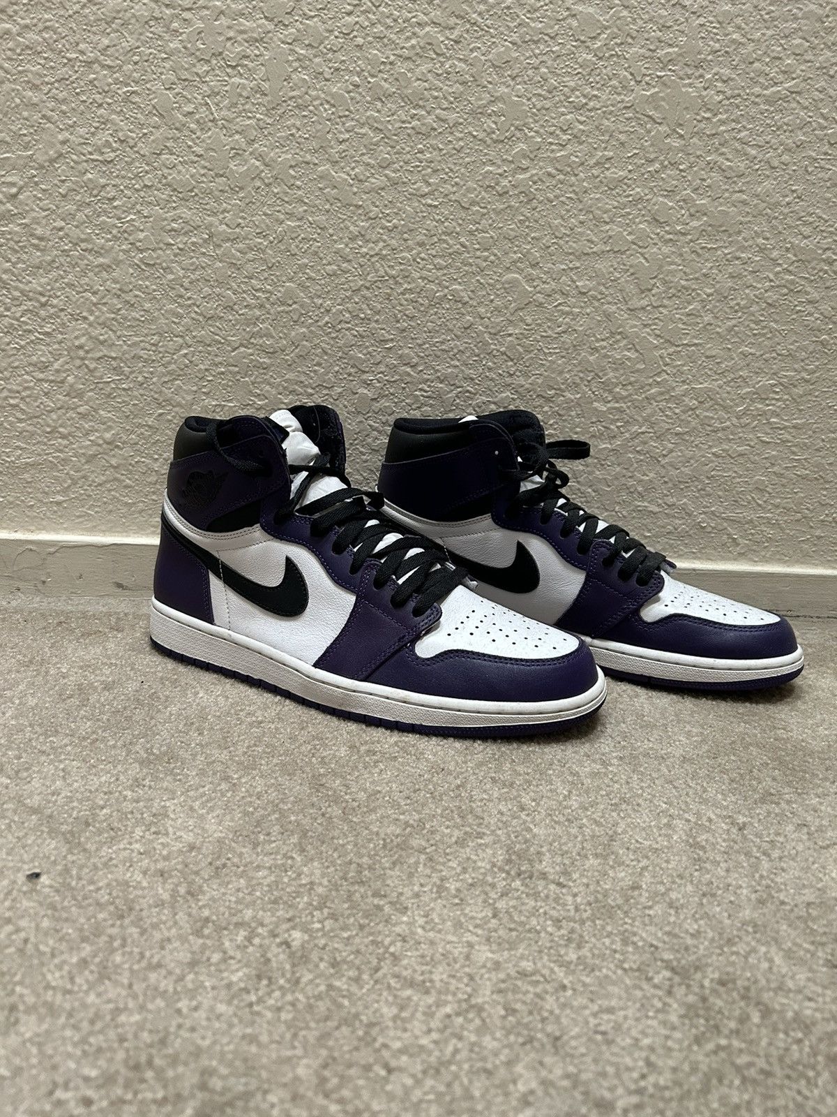 image of Jordan Nike Jordan 1 Retro High Court Purple White Shoes, Men's (Size 11)
