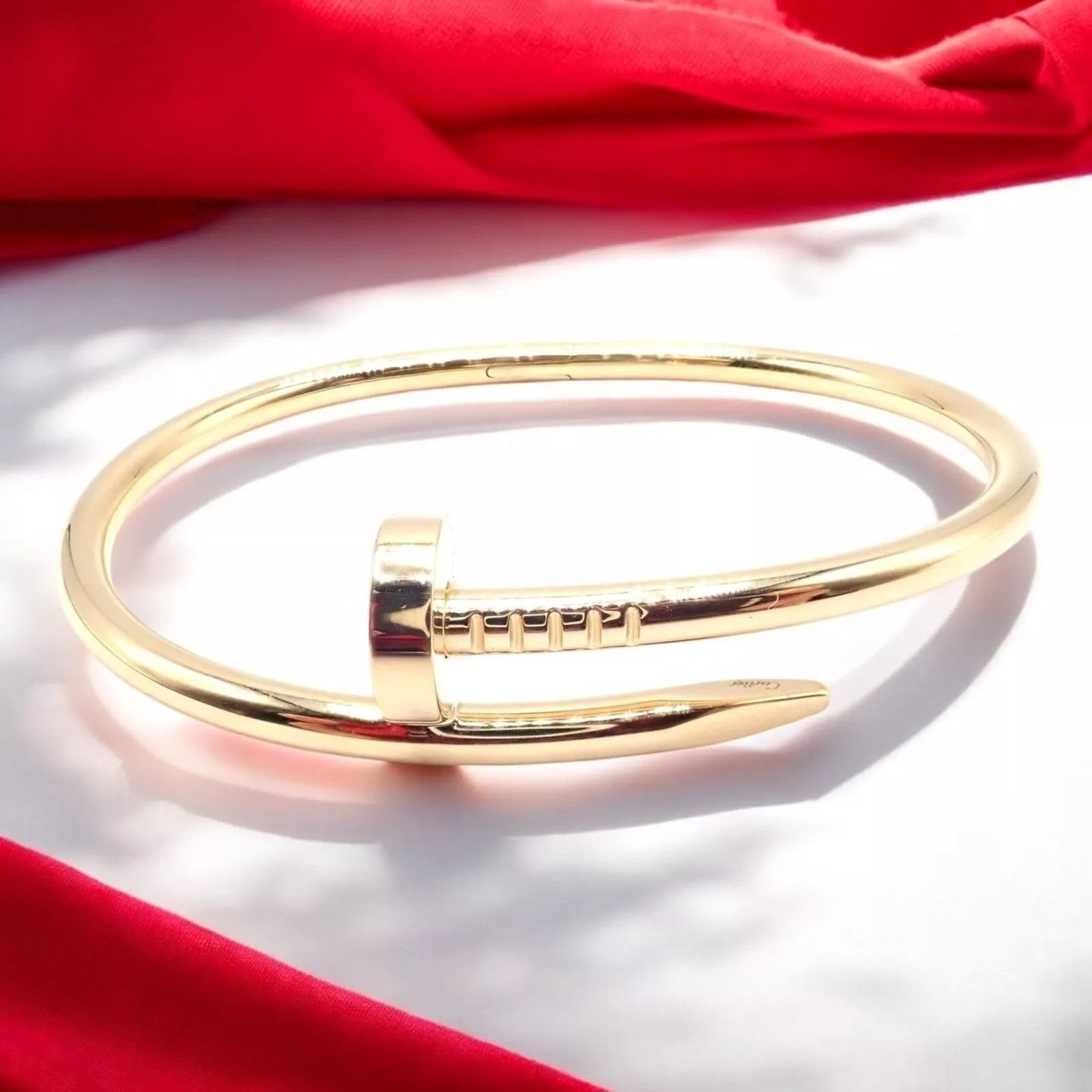 Cartier Cartier Juste 18k Yellow Gold Bangle Bracelet Size 17 Paper Size ONE SIZE - 2 Thumbnail