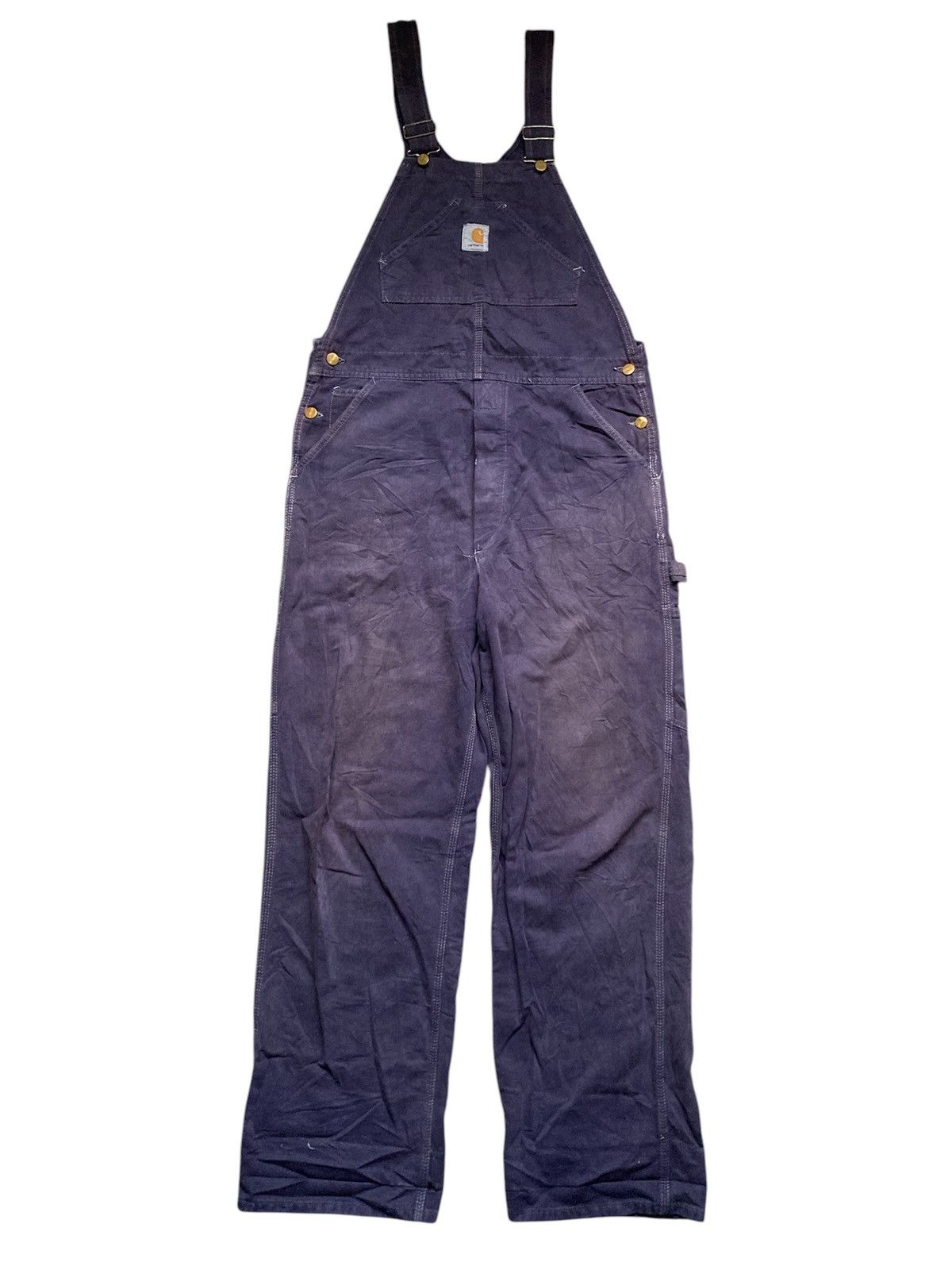 Carhartt × Vintage Vintage Distressed Carhatt Bib Overalls Dungaree Workwear Size US 36 / EU 52 - 1 Thumbnail