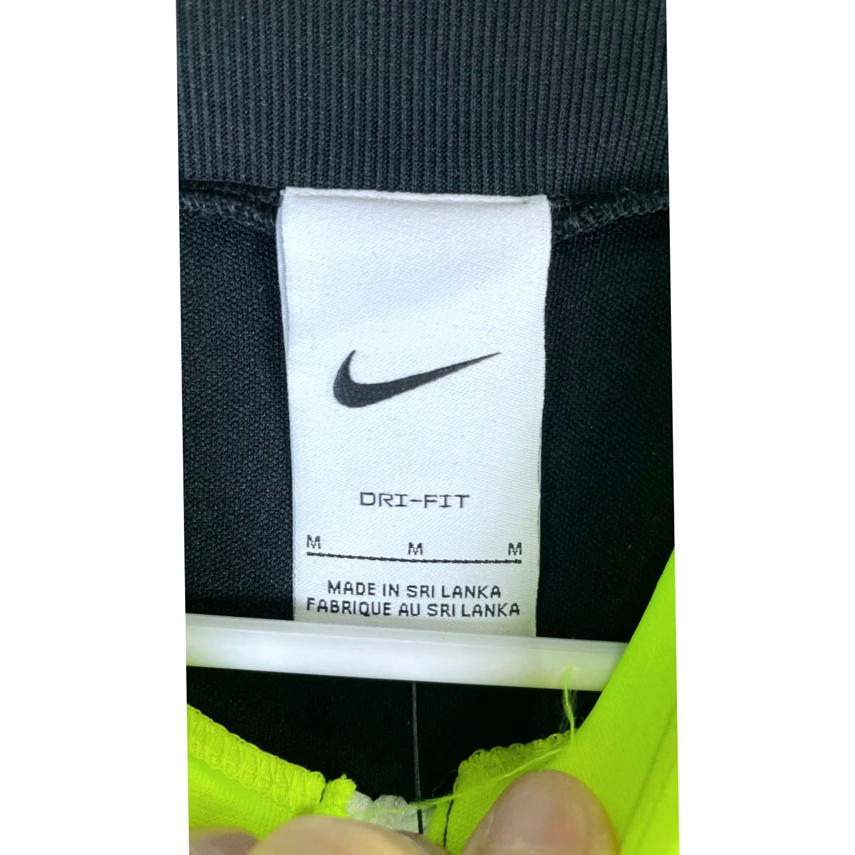 Nike Nike Dri-FIT Track Jacket Womens Medium Black Neon Yellow Full Zip Athletic Size M / US 6-8 / IT 42-44 - 6 Thumbnail