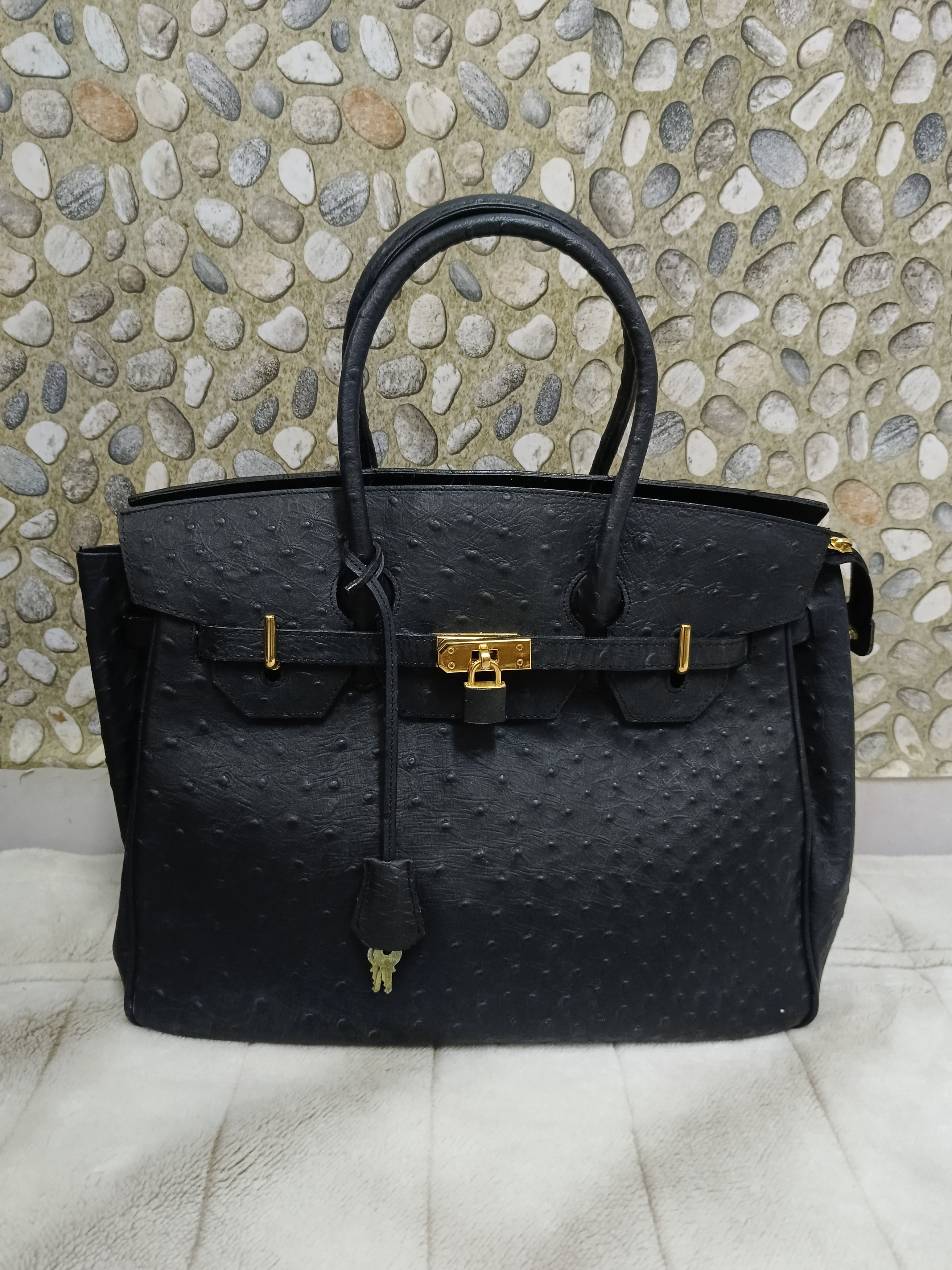 Leather BIRKIN OSTRICH LEATHER Size ONE SIZE - 2 Thumbnail