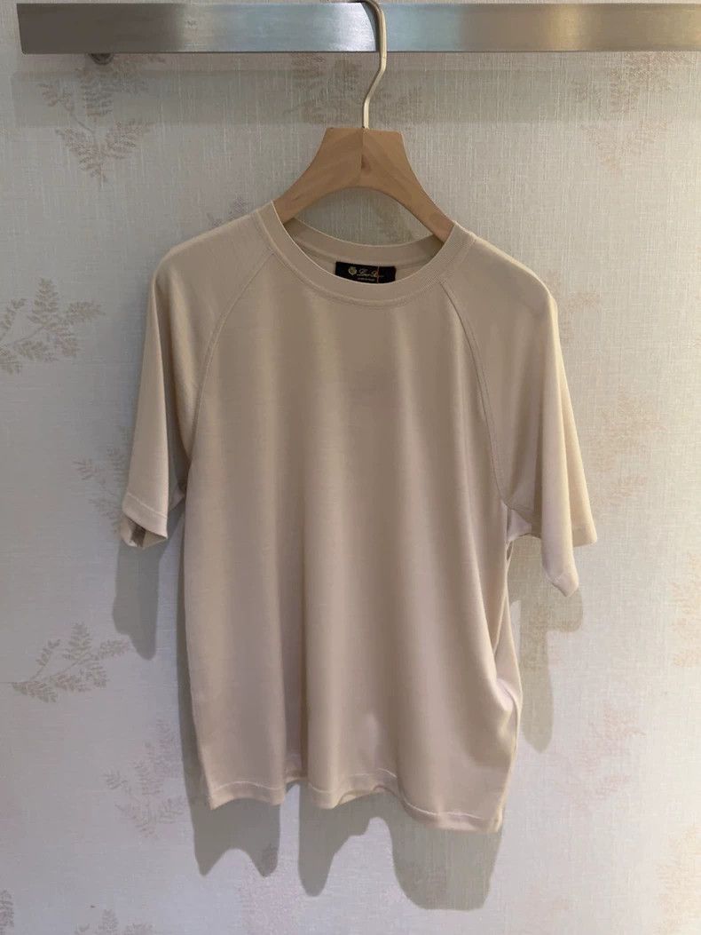 Loro Piana LORO PIANA Kaki colored knit short sleeves Size M / US 6-8 / IT 42-44 - 1 Thumbnail