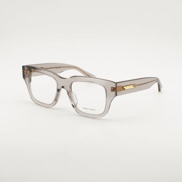 Bottega Veneta Bottega Veneta BV1361O 010 Eyeglasses Transparent Grey 50mm Size ONE SIZE - 1 Thumbnail