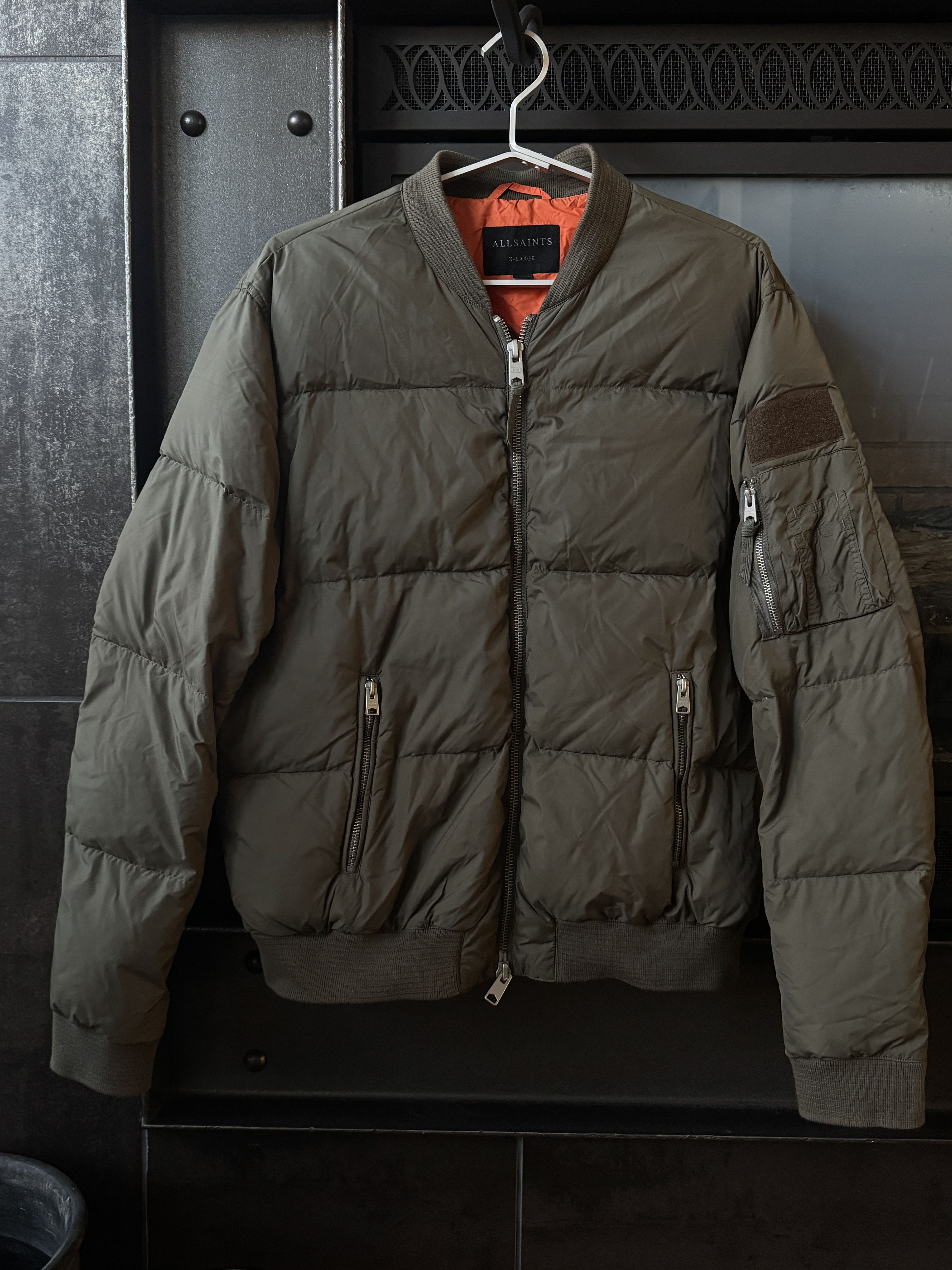 Allsaints Brand New Allsaints Nylon Bomber Jacket size XL Size US XL / EU 56 / 4 - 1 Thumbnail