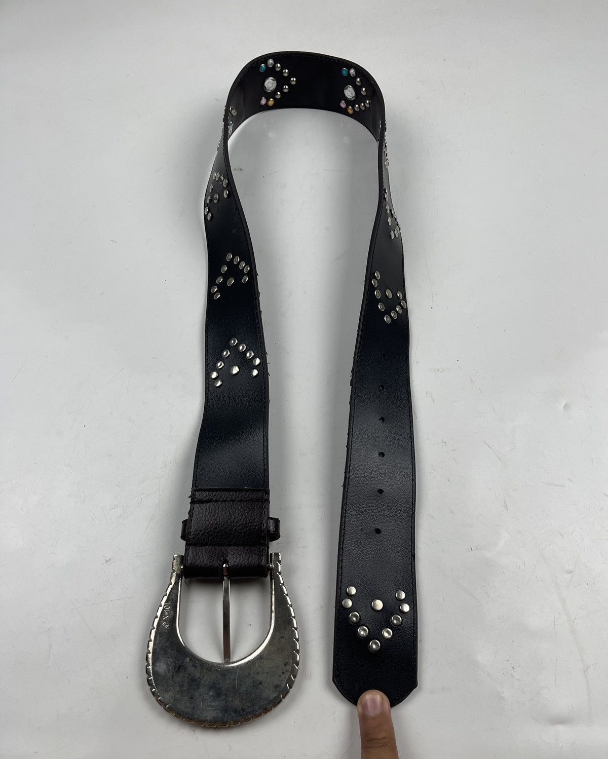 Other studded pvc belt tg2 Size 36 - 7 Thumbnail