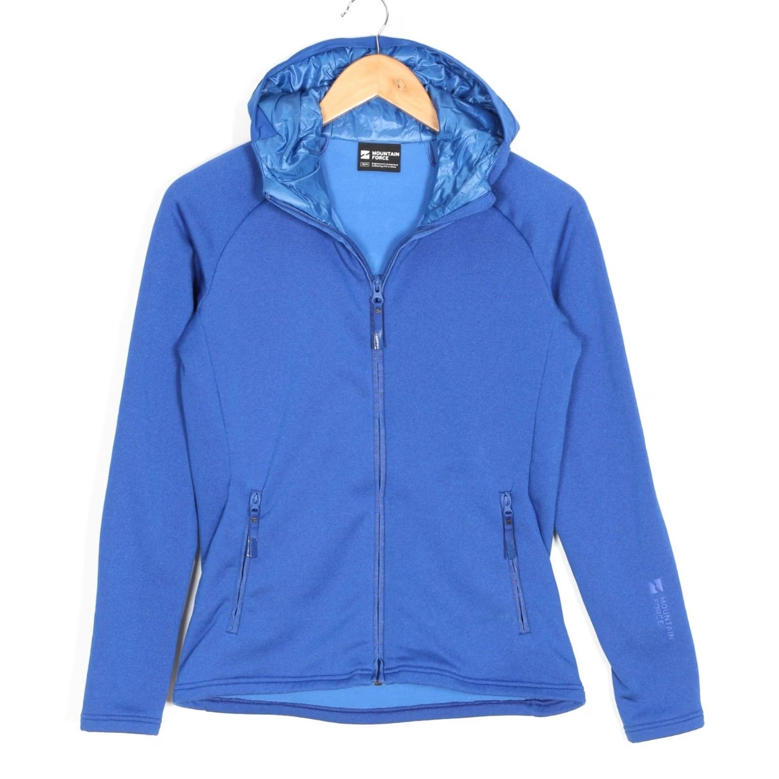 Vintage MOUNTAIN FORCE Eli Promo Hooded Jacket Women M Blue Logo Casual Travel M Size M / US 6-8 / IT 42-44 - 2 Thumbnail