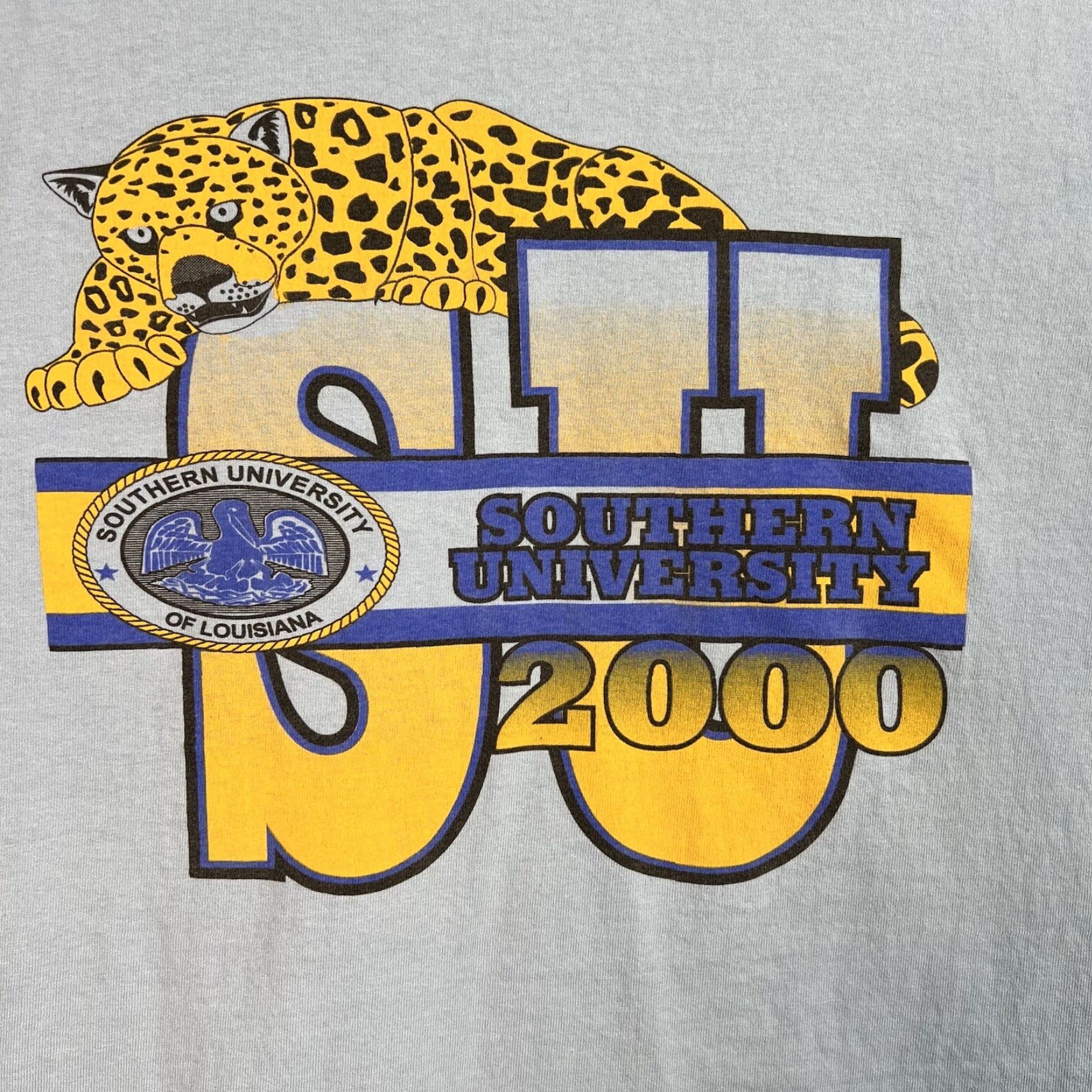 Vintage VINTAGE Southern University Of Louisiana T Shirt Adult 3XL Blue Mens Shirt 2000s Graphic Tee Nike Look: Sportswear/Beach Mens Size US XXL / EU 58 / 5 - 5 Thumbnail