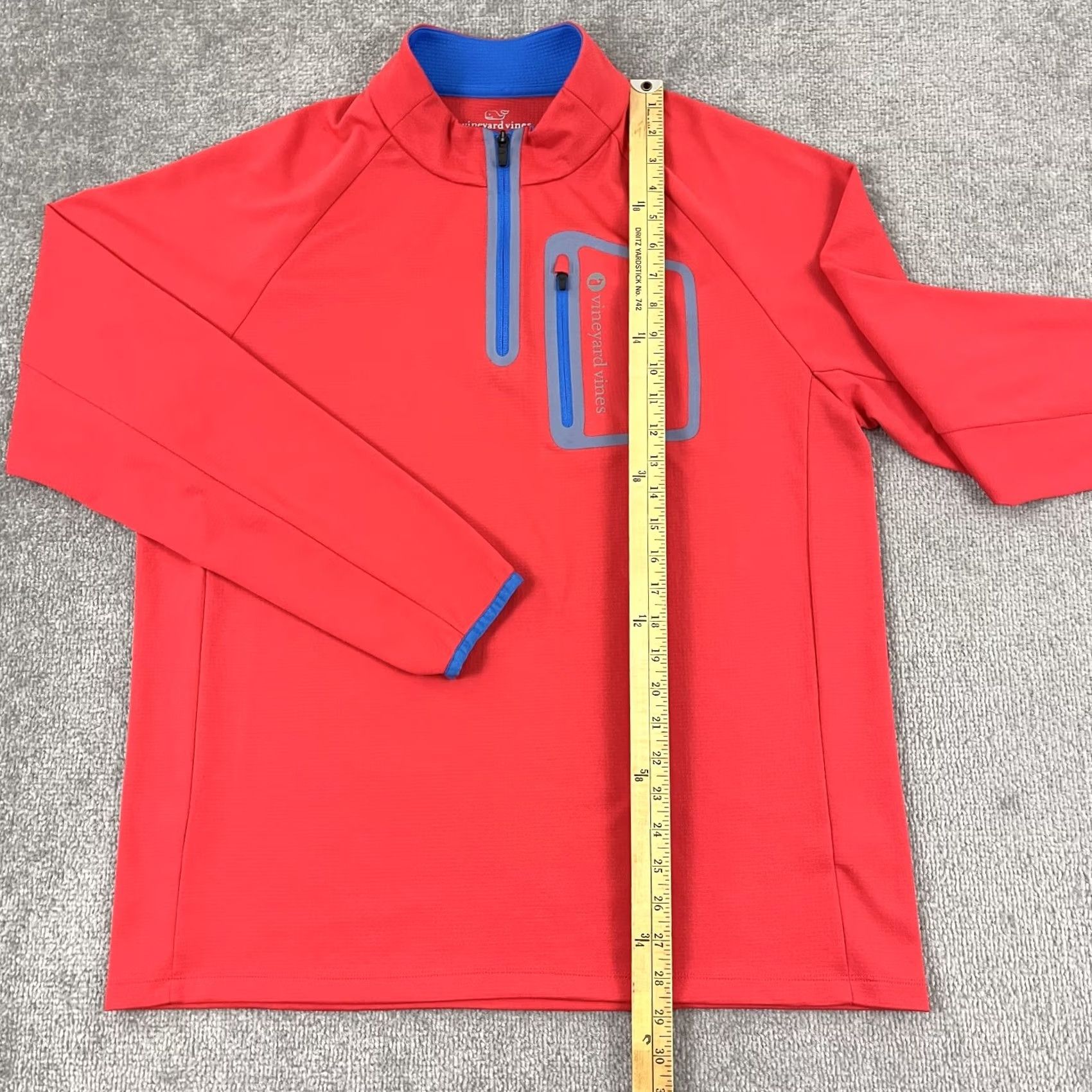 Vineyard Vines Vineyard Vines Pullover Shirt Mens Large Neon Red Orange Quarter Zip Performance Golf Size US L / EU 52-54 / 3 - 5 Thumbnail