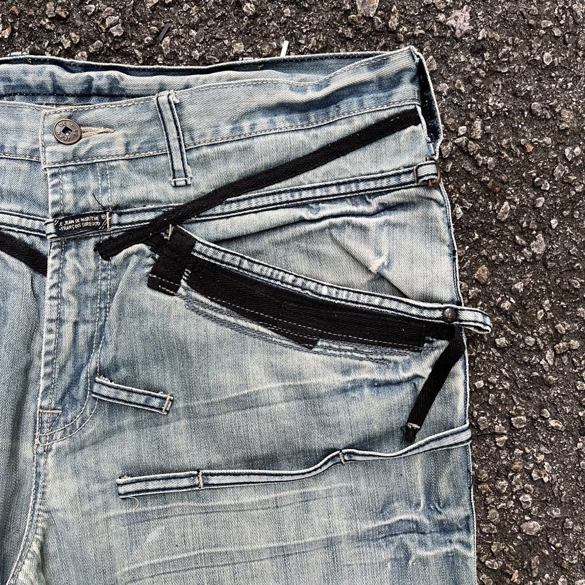 Marithe + Francois Girbaud Vintage Y2K Jeans MFG Distressed Washed Blue Loose Fit Denim Size US 36 / EU 52 - 4 Thumbnail