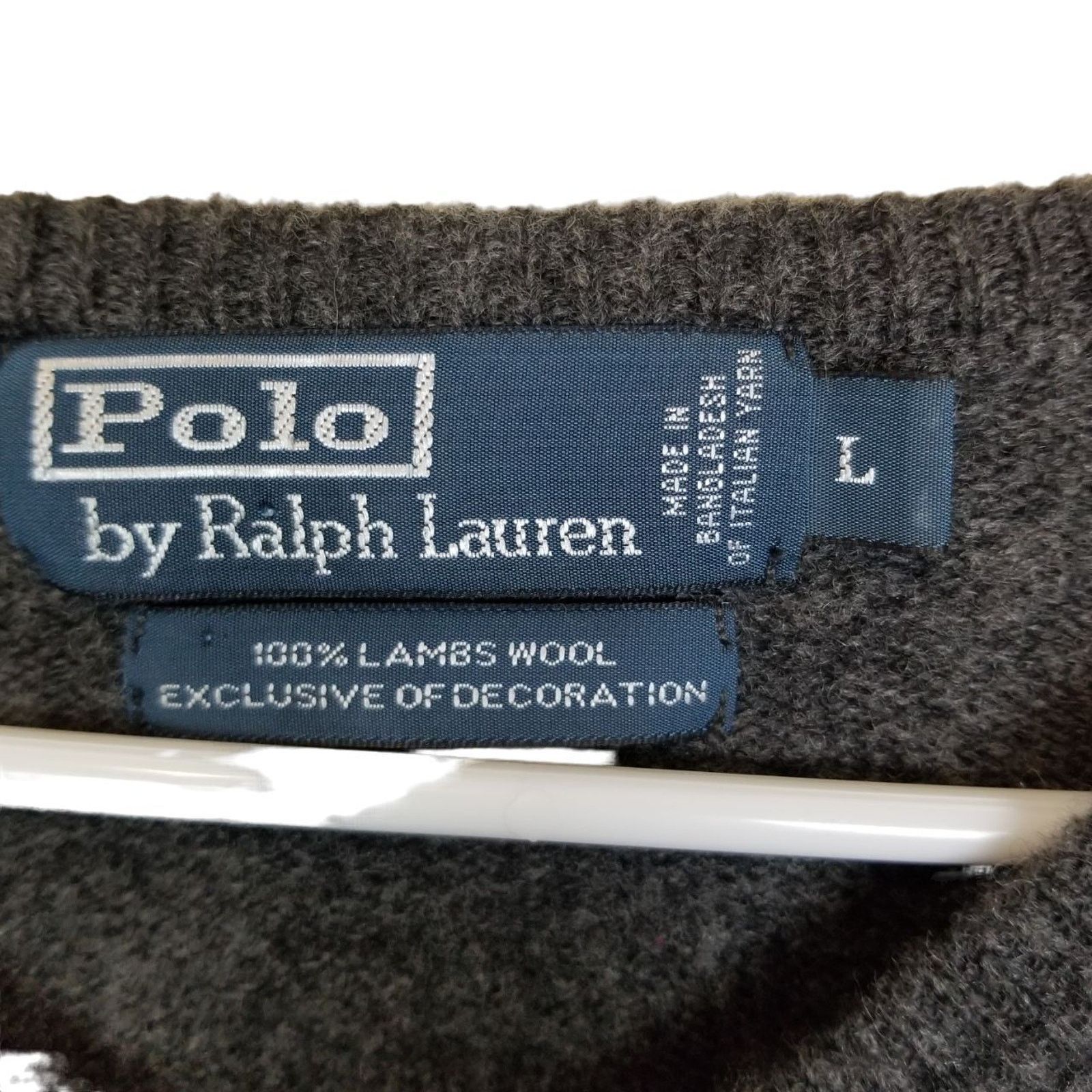 Polo Ralph Lauren Vintage Polo Ralph Lauren Men Lambswool Sweater L Minimalist Size US L / EU 52-54 / 3 - 5 Thumbnail