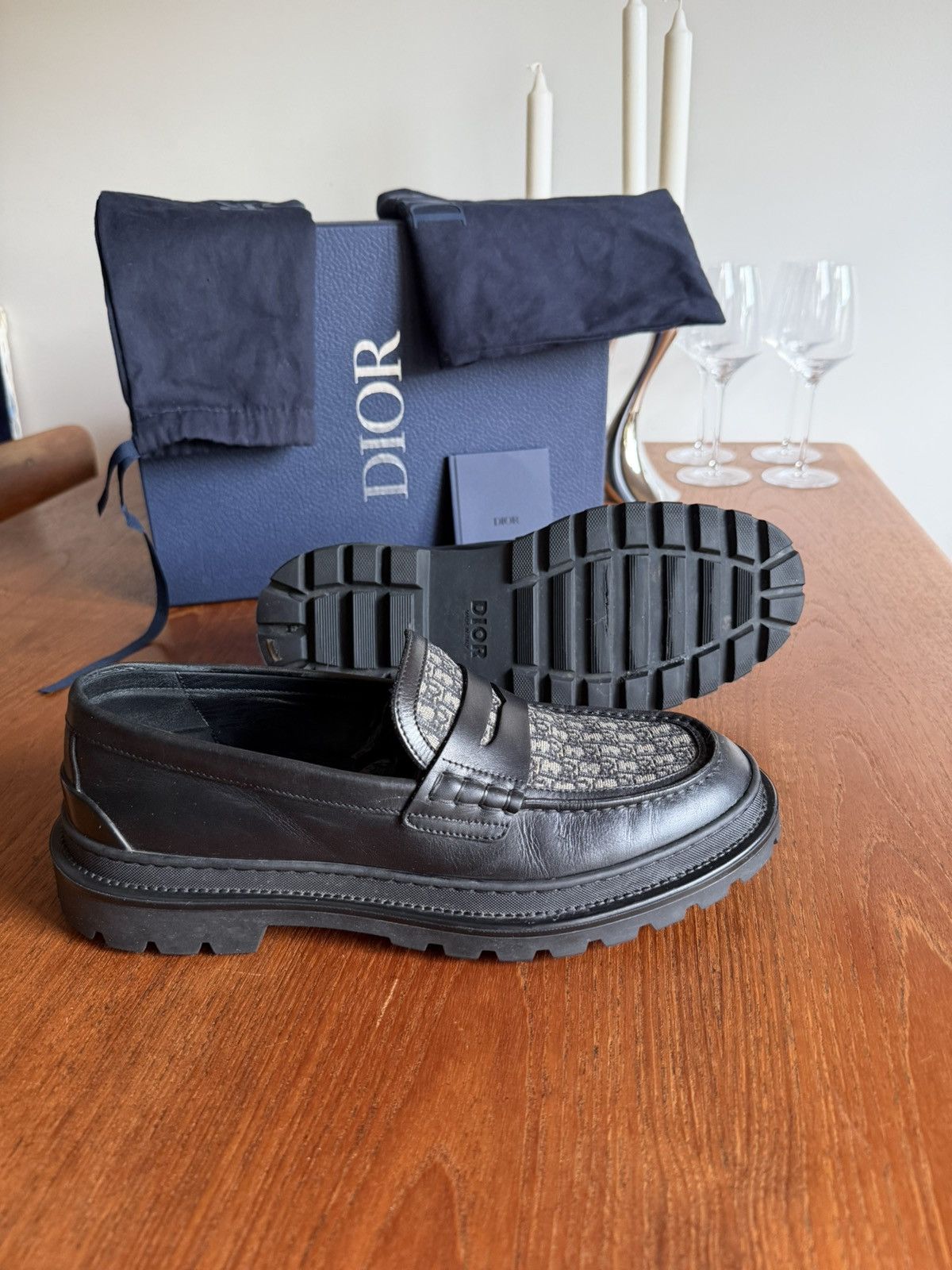 Dior Dior Explorer Loafers Oblique Jacquard Black Grey EU 42 | Grailed