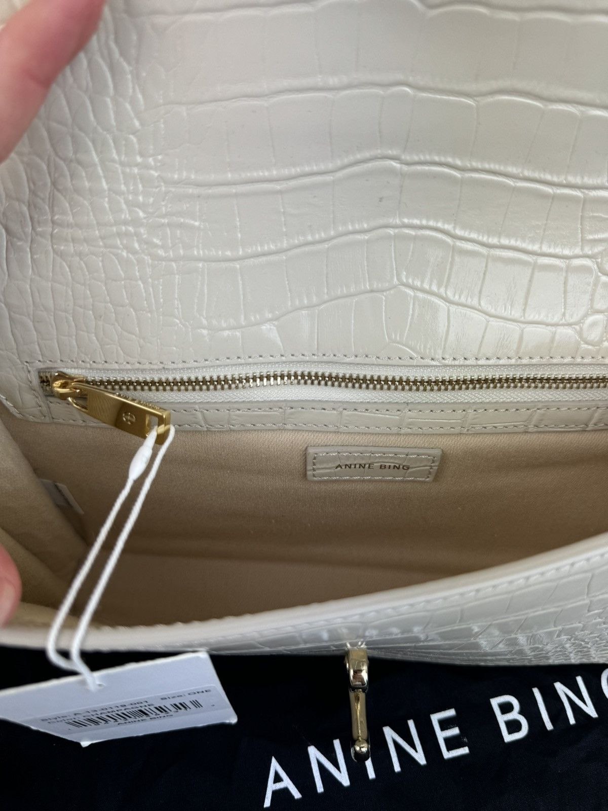 Anine Bing Anine Bing Colette leather croco embossed bag hand crossbody Size ONE SIZE - 18 Thumbnail