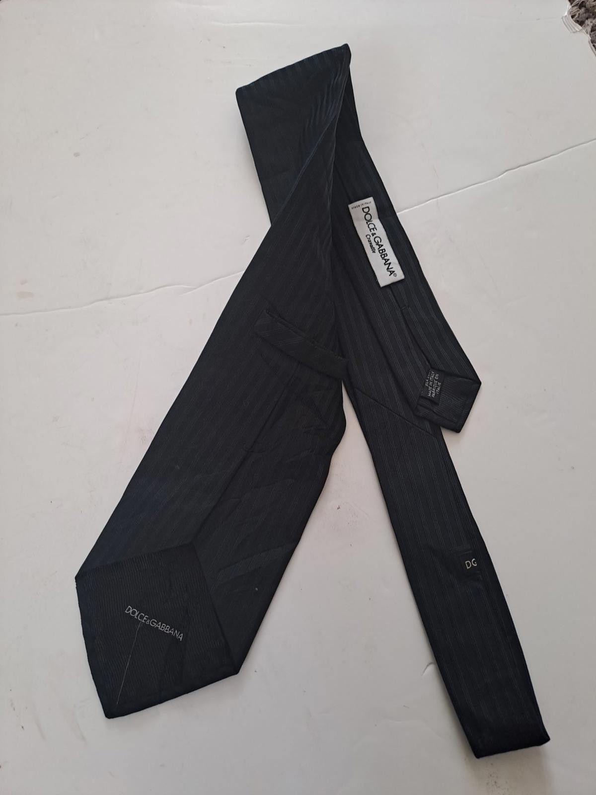 Dolce & Gabbana Dolce Gabbana Cravatte Black Striped Silk Tie Made In Italy Size ONE SIZE - 3 Thumbnail
