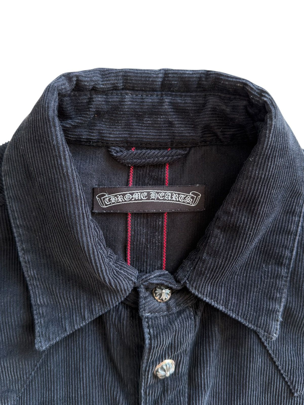 Chrome Hearts Chrome Hearts Cross Patched Corduroy Button Down Shirt Size US S / EU 44-46 / 1 - 8 Thumbnail
