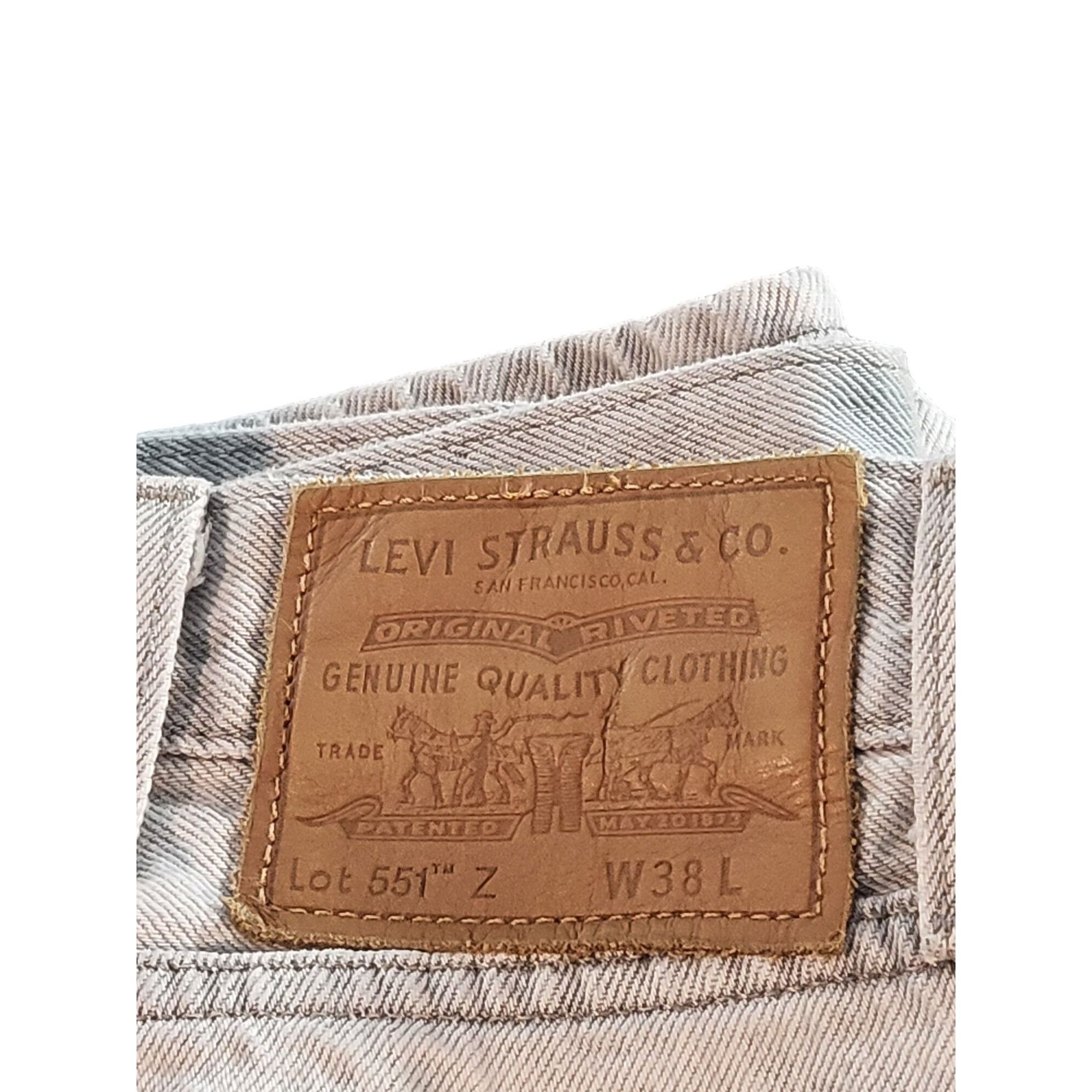 Levi's Levi's Lot 551 Z Jeans Men Sz 38 Gray Straight leg Classic B Size US 38 / EU 54 - 2 Thumbnail