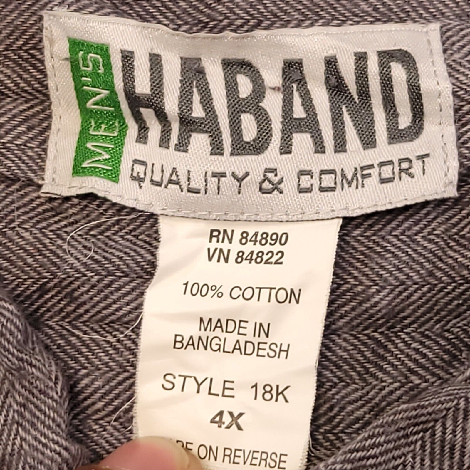 Haband Haband Flannel Casual Button Up Shirt Mens Size 4X Gray Size US XXL / EU 58 / 5 - 3 Thumbnail