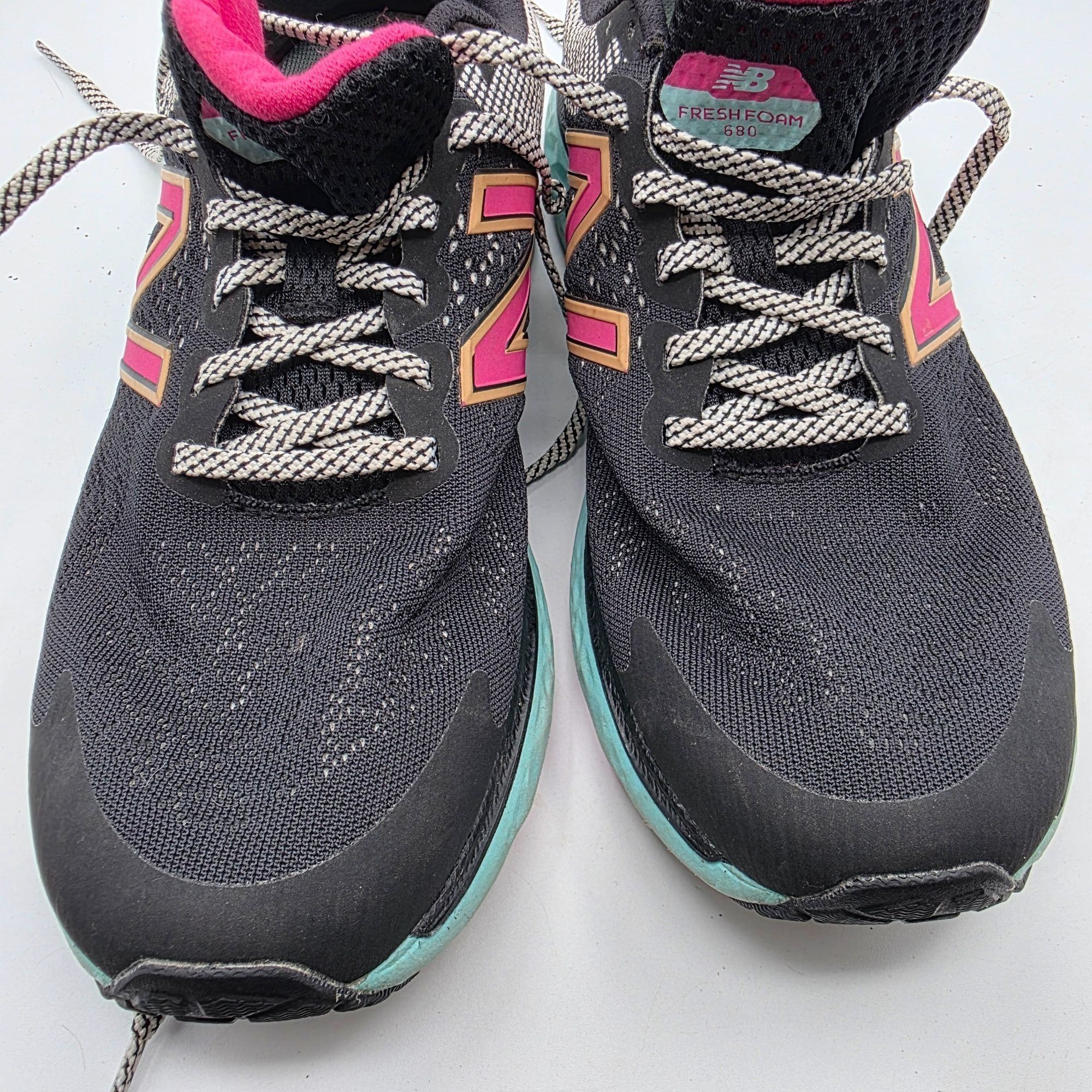 New Balance New Balance Fresh Foam 680v7 Womens 8.5 Black Pink Athletic Size US 8.5 / IT 38.5 - 10 Thumbnail