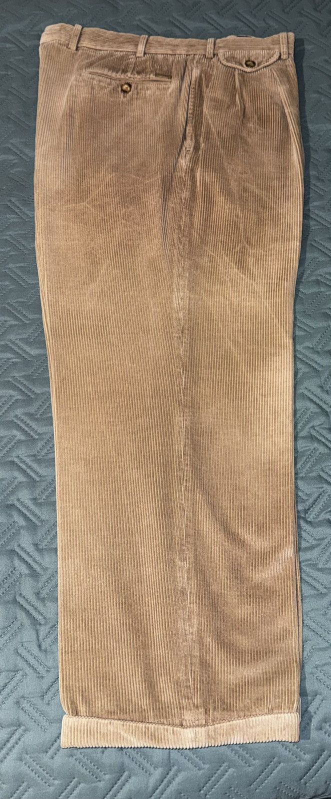 Faconnable Façonnable Men's Corduroy Pants - Size 48 - Classic Beige Size US 32 / EU 48 - 5 Thumbnail