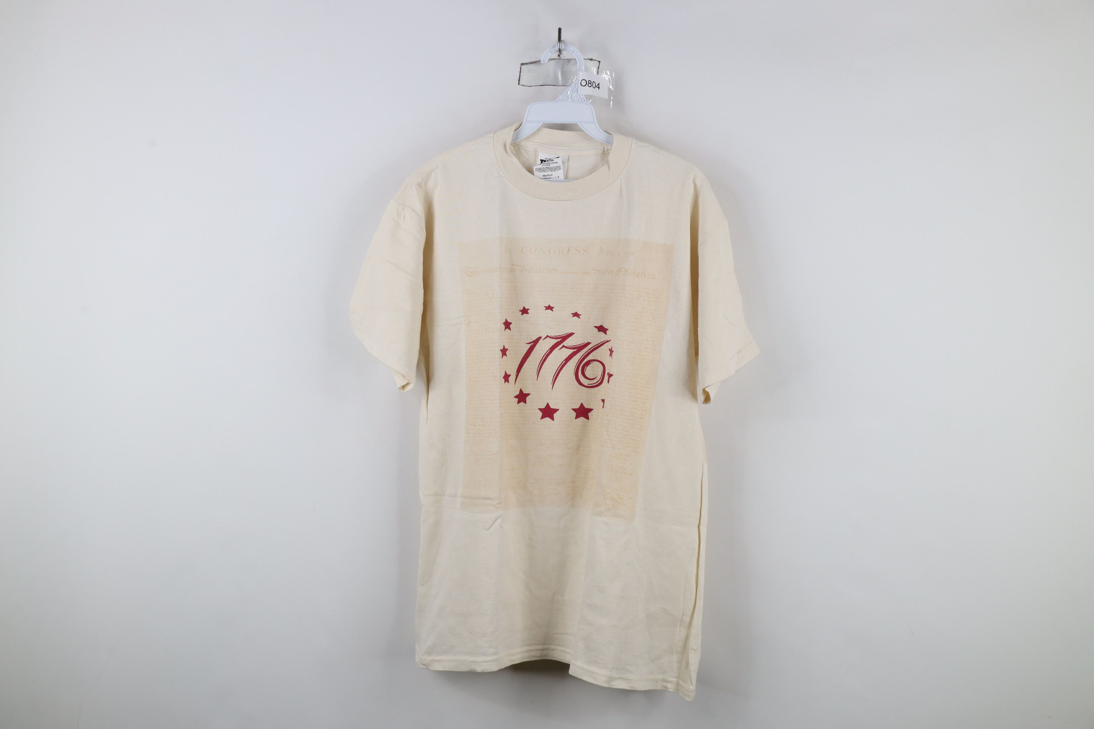 Vintage Vintage 90s 1776 Declaration of Independence T-Shirt Beige Size US M / EU 48-50 / 2 - 1 Thumbnail