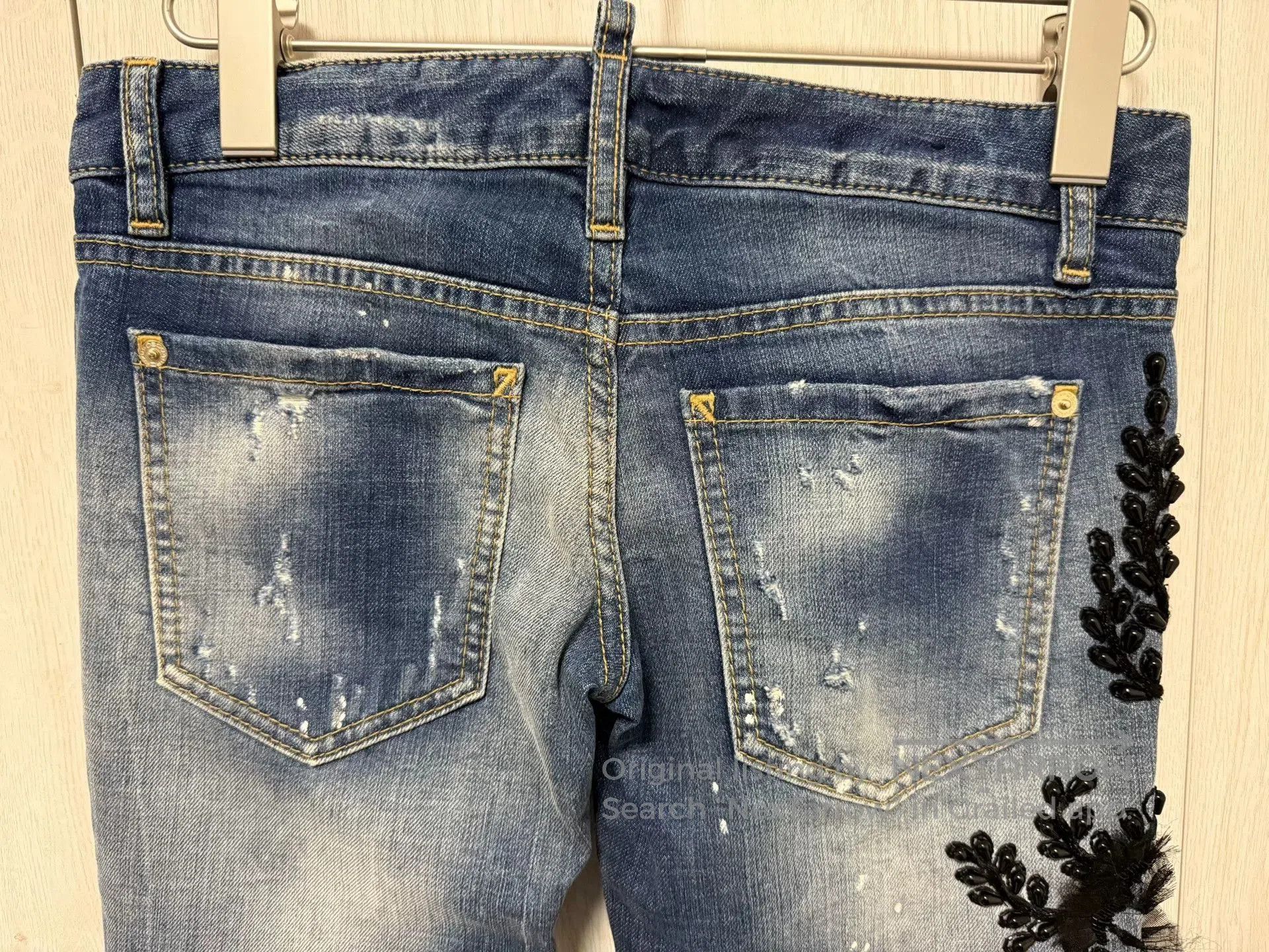Dsquared2 DSQUARED2 Women’s Distressed Black Jeans. Size 39" - 8 Thumbnail